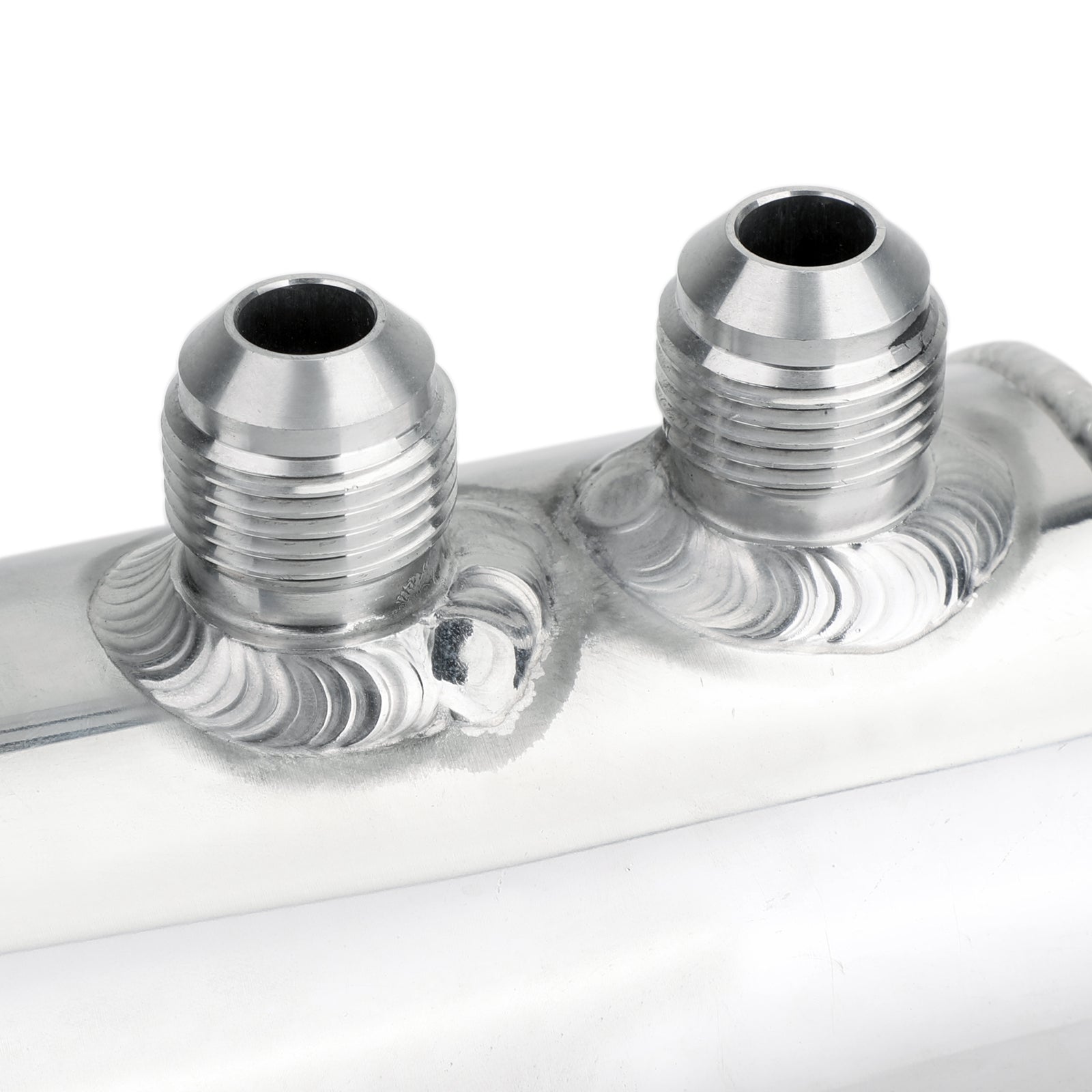 Récupérateur d'huile moteur à déflecteur en aluminium 2x AN10 Filtre de reniflard à double port Argent Générique