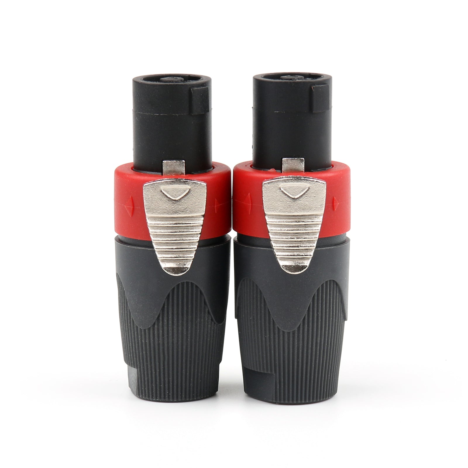 2 szt. Wysokiej jakości 4-pinowe złącze męskie Speakon kompatybilne złącze kabla audio czerwone