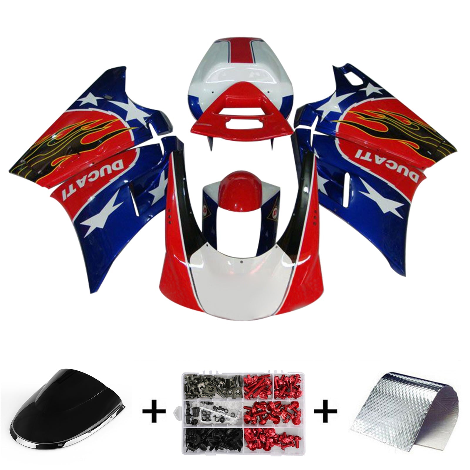 Amotopart Ducati 996 748 1996-2002 Zestaw nadwozia ABS Fairing