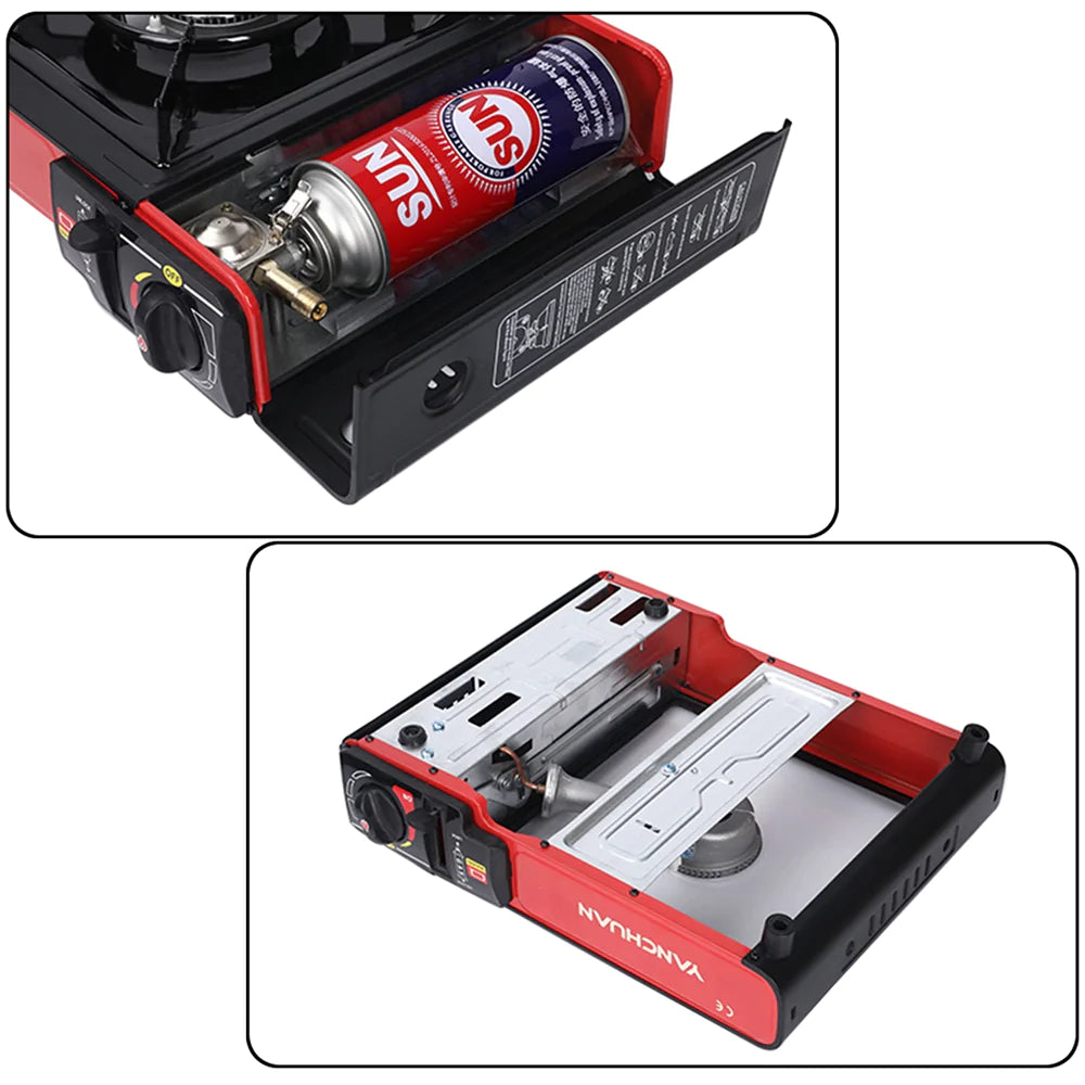 Butane/réservoir de gaz liquéfié Brûleur à double usage Réchaud de camping à gaz Réchaud de table