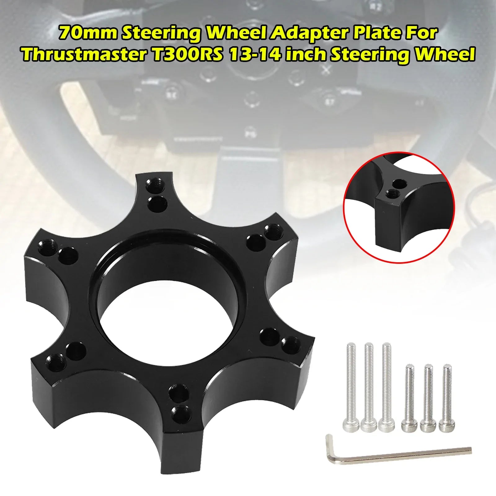 Plaque d'adaptation de volant de 70 mm pour Thrustmaster T300RS Ferrari 599 P310/R383
