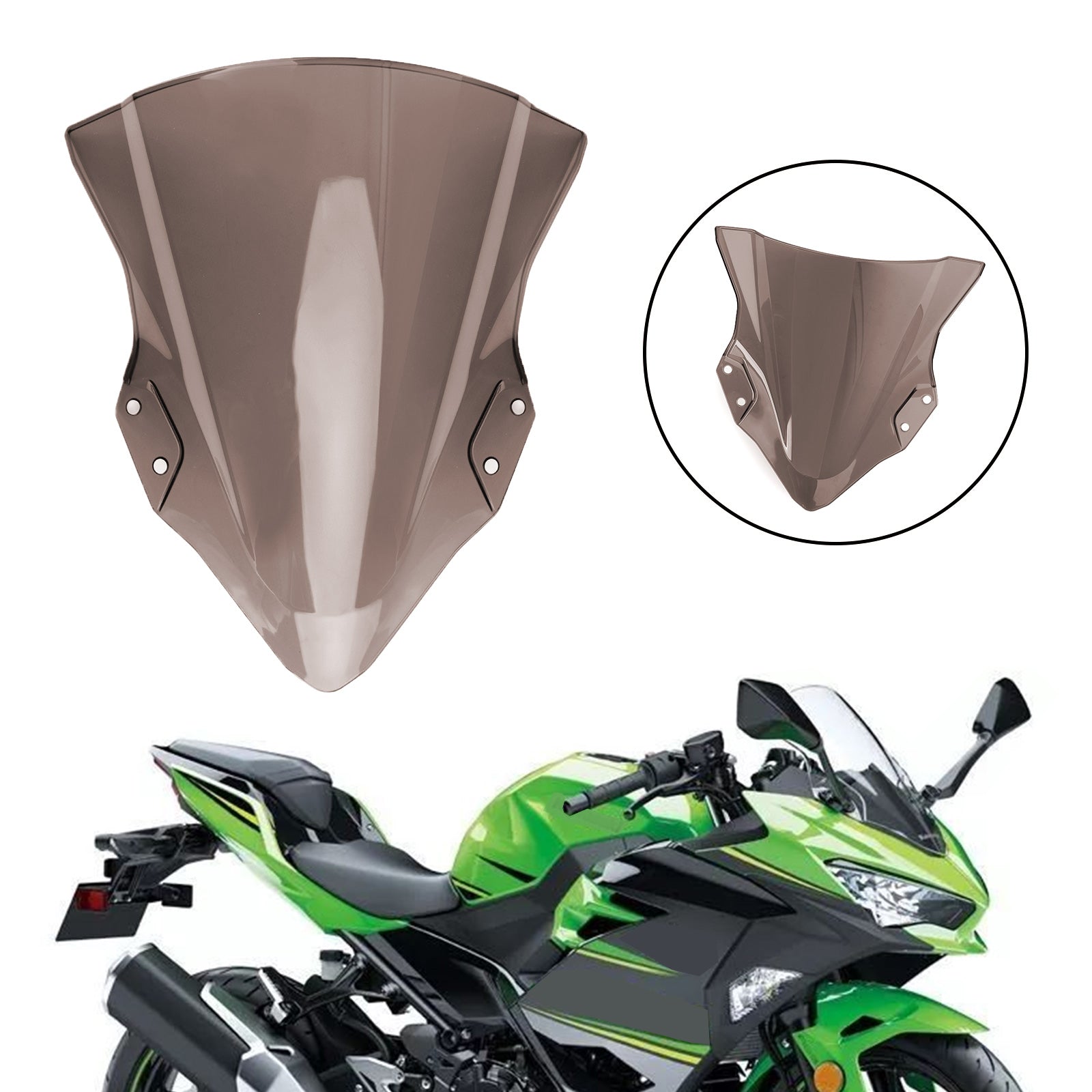 Parabrezza motociclistico in plastica ABS per kawasaki 2018-2022 ninja 400 generico