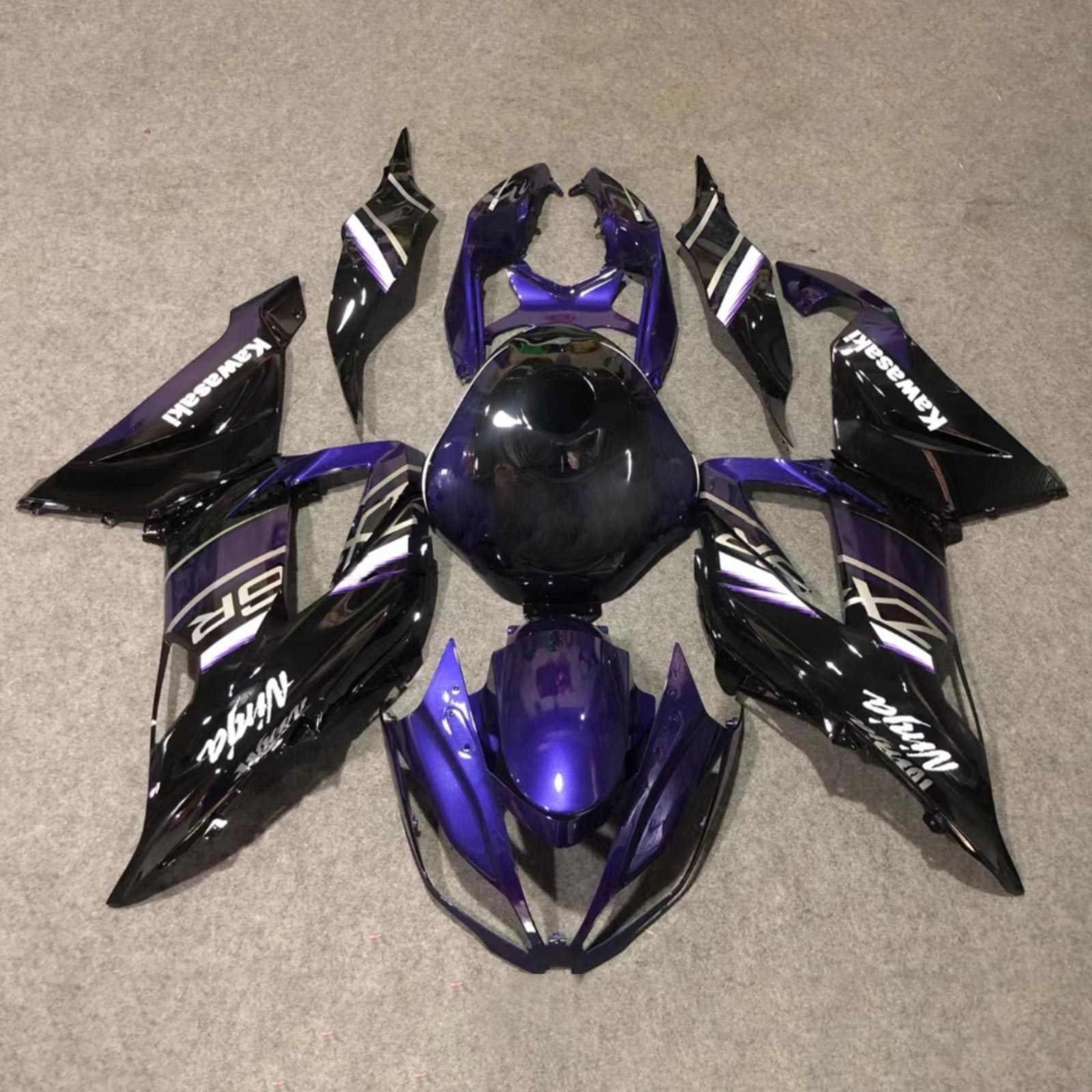 Amotopart Kawasaki ZX6R 636 2013-2018 ABS kunststof carrosseriekuipset