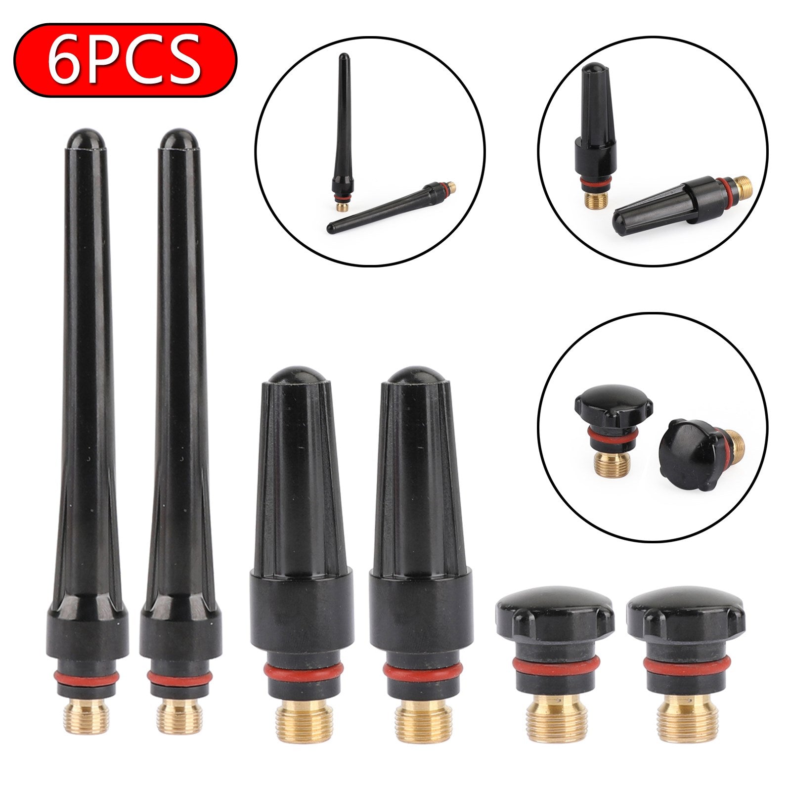 Takakannet TIG-hitsauspolttimelle WP17 WP26 WP18 pitkä keskipitkä lyhyt 2x 7,8,9