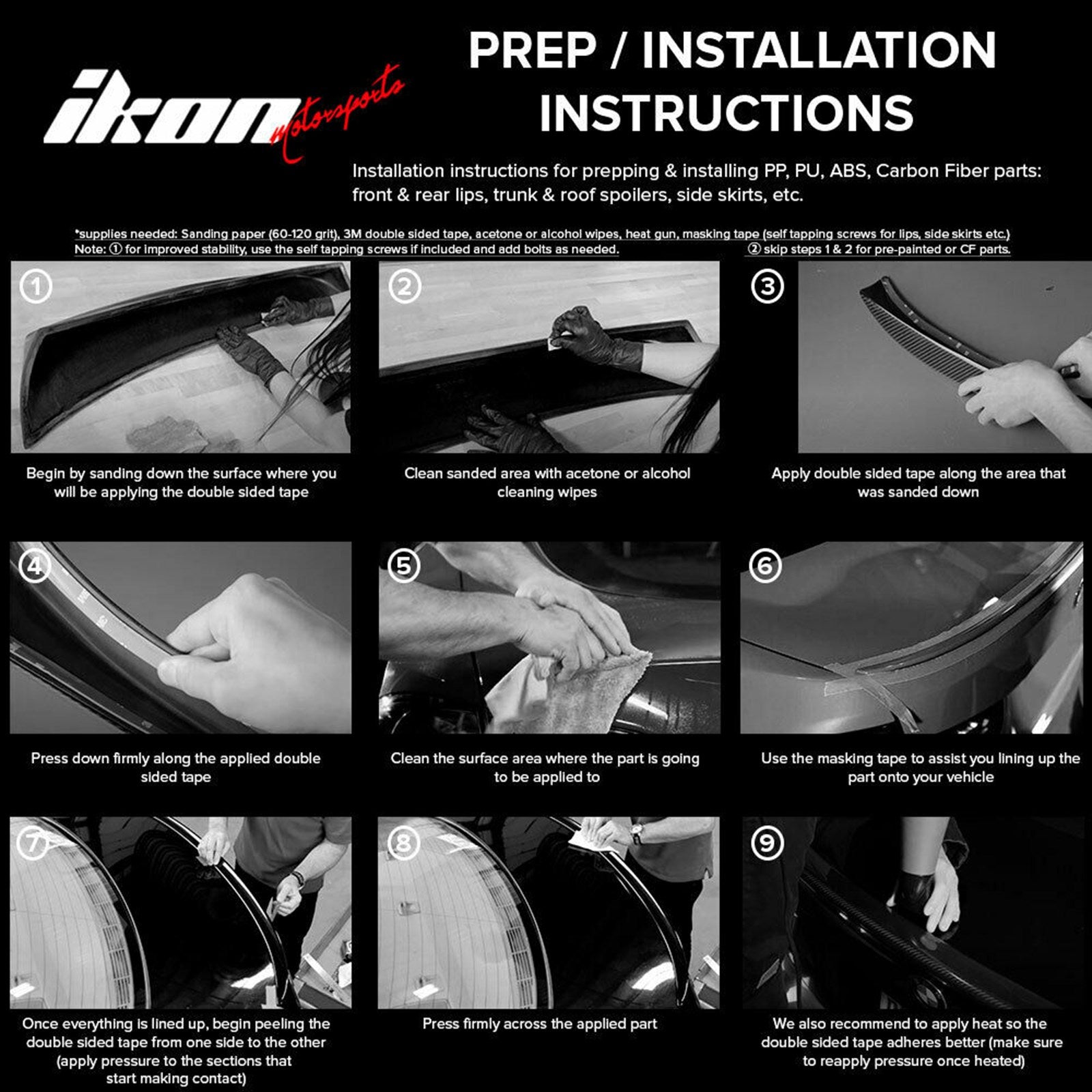 Séparateur de lèvre de pare-chocs avant pour BMW E90 E92 M3 Competition Performance 08-13 générique