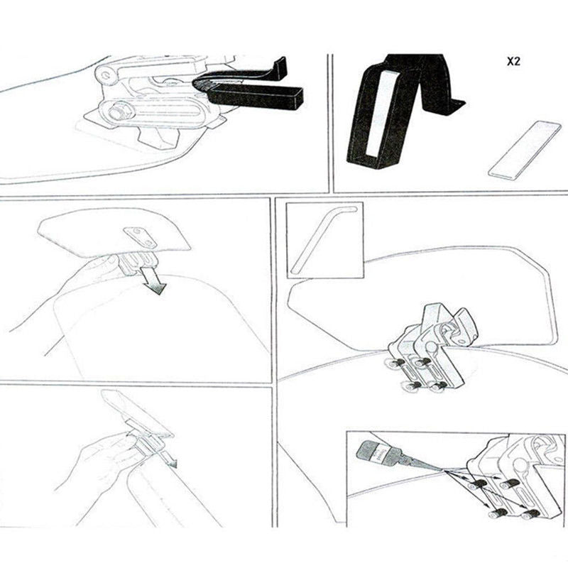 Deflettore universale dell'estensione dello scudo regolabile per Honda Yamaha generico