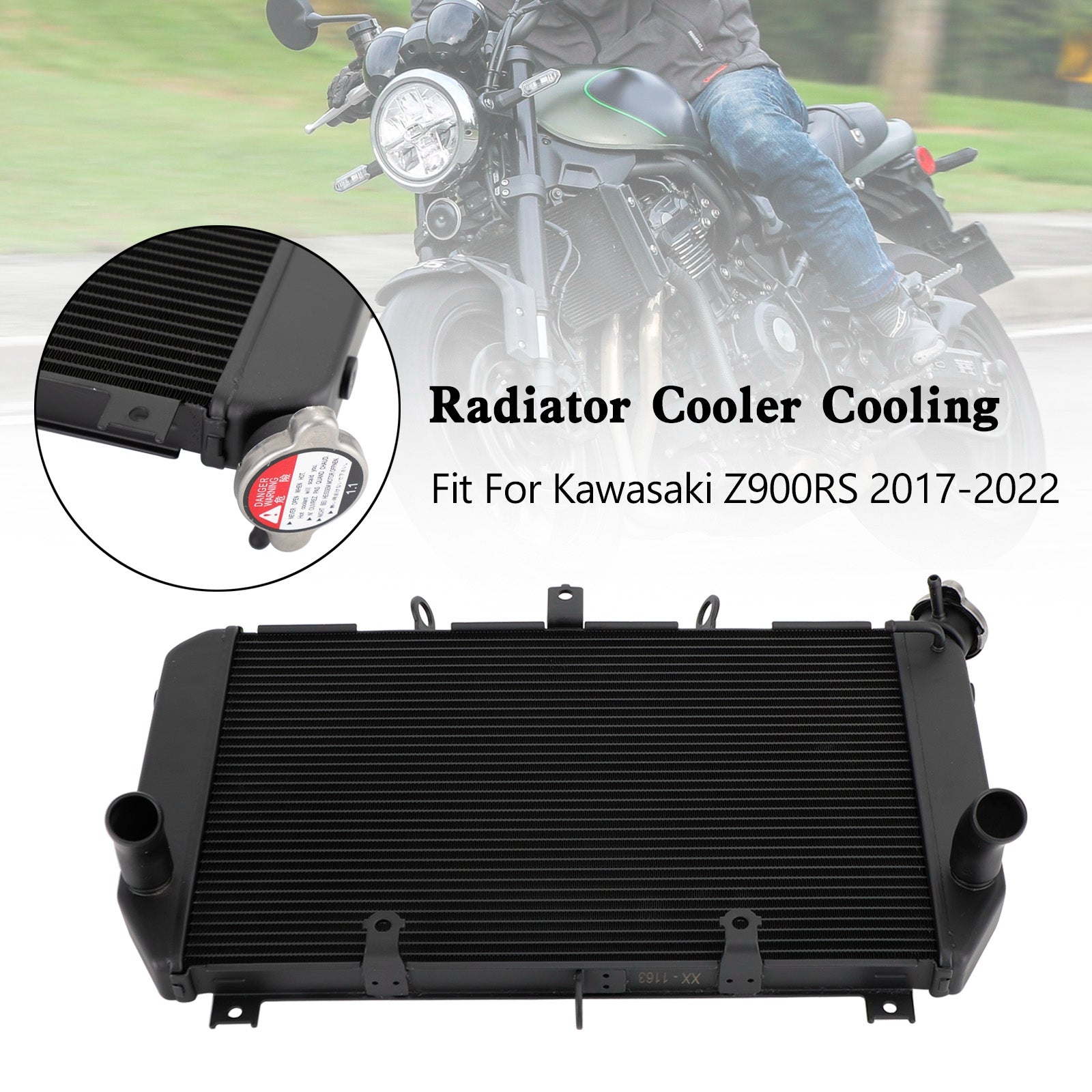 Raffreddamento radiatore in alluminio moto Kawasaki Z900RS 2017-2022