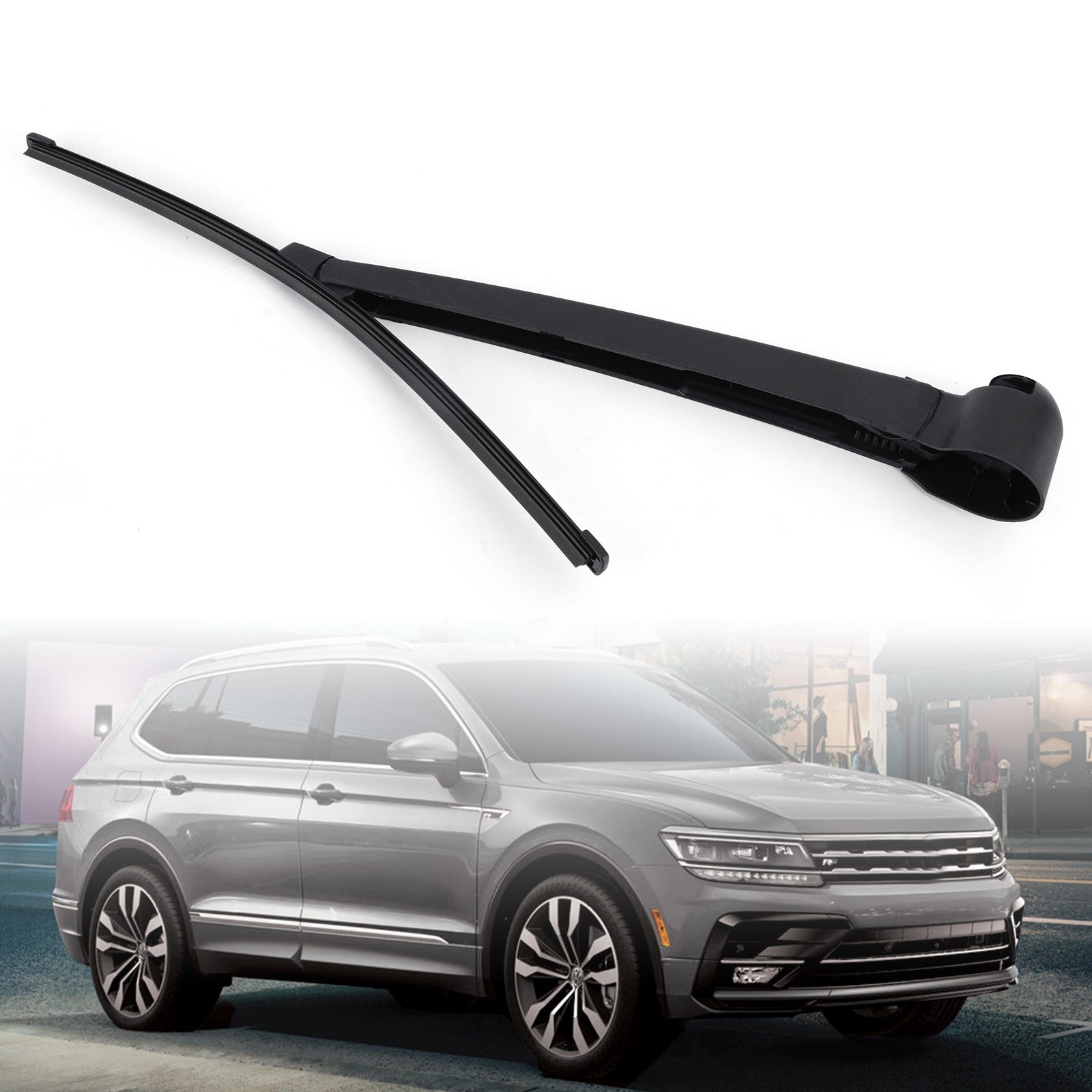 Juego de limpiaparabrisas trasero para VW Tiguan 5N BJ 2007-2018, color negro genérico