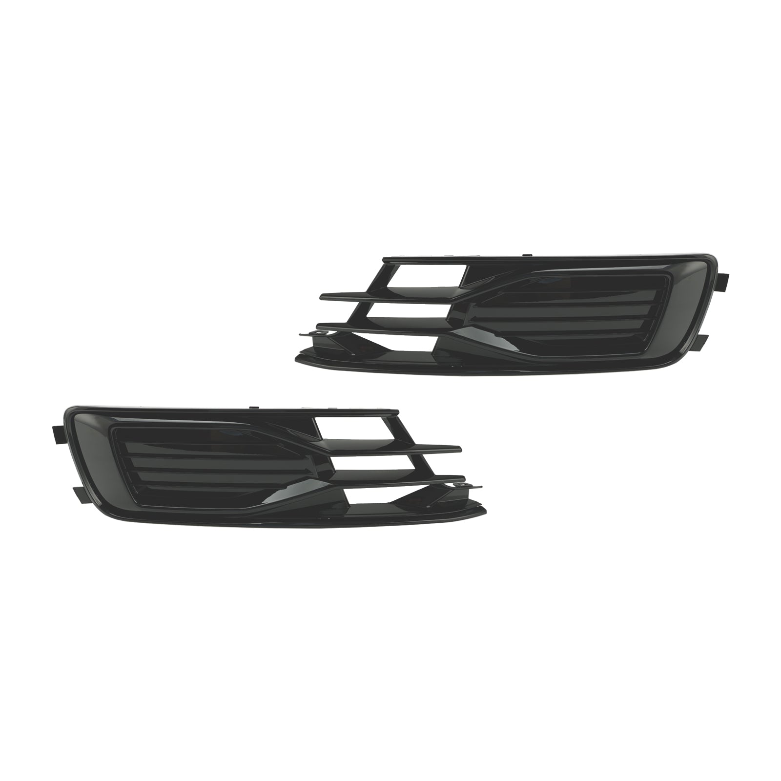 Audi A6 C7 2014-2018 2 stuks voorbumper mistlampafdekking grille zwart