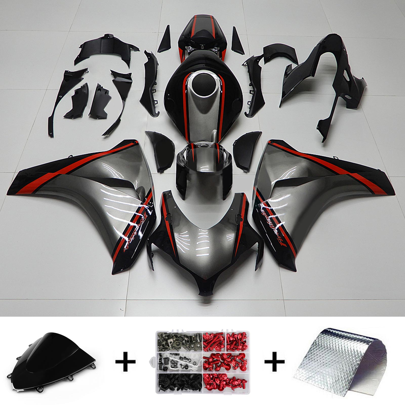 Amotopart Honda CBR1000RR 2008-2011 ABS muovinen korin suojasarja