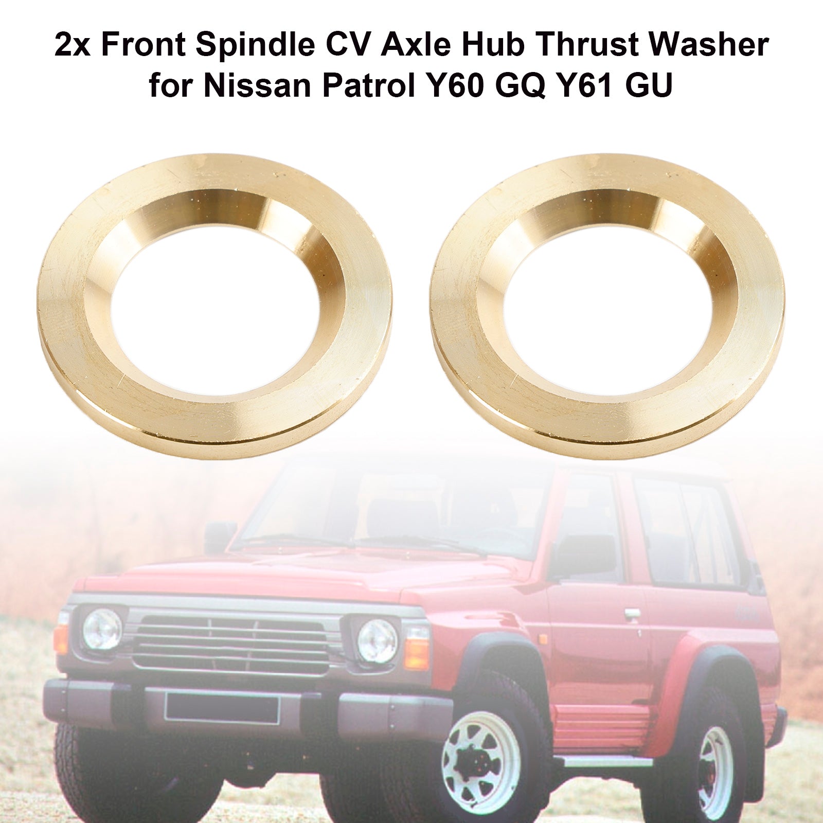 2x Rondella di spinta del mozzo dell'asse CV del mandrino anteriore per Nissan Patrol Y60 GQ Y61 GU