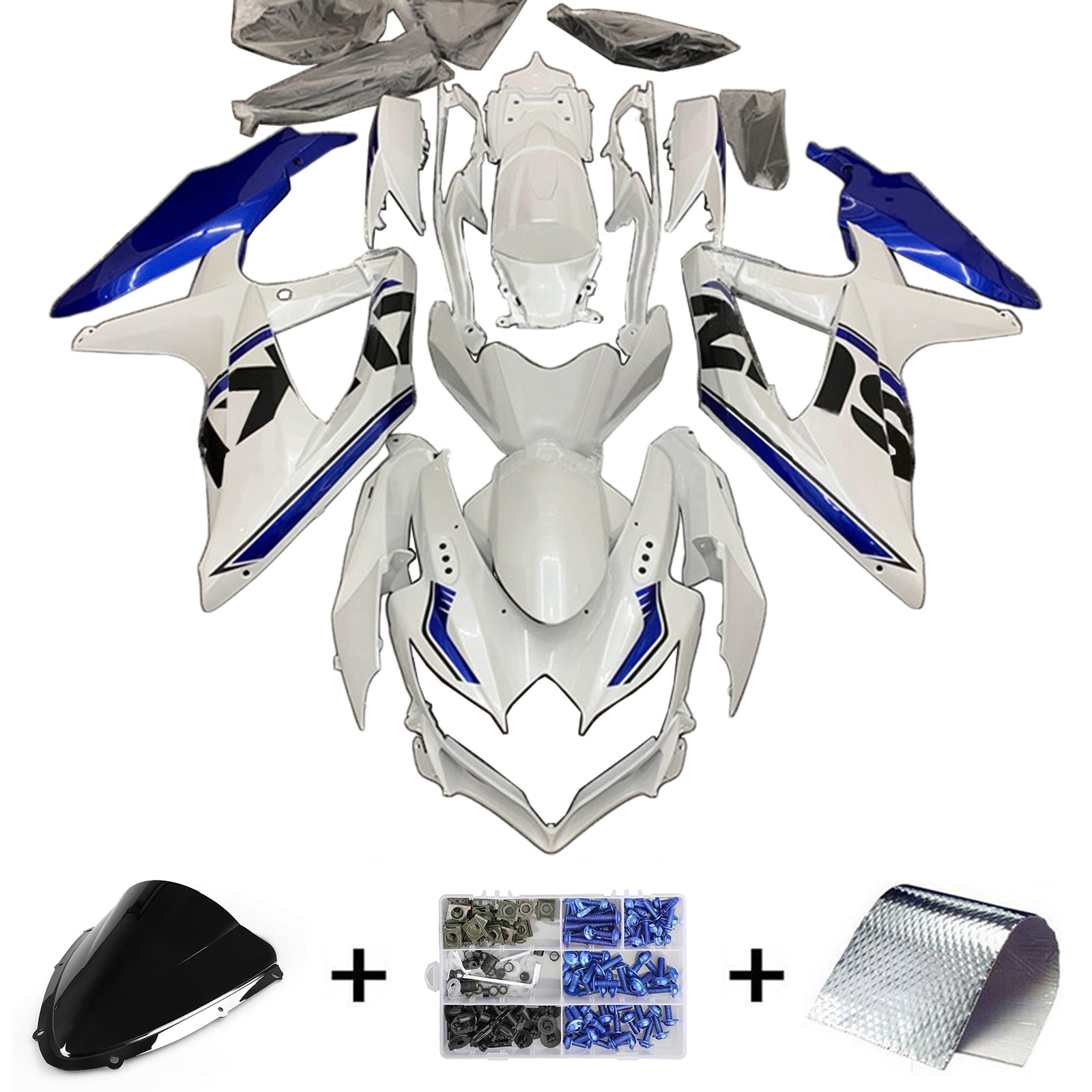 Amotopart Suzuki GSXR 600/750 2008-2010 K8 Kit Carrosserie Plastic Abs