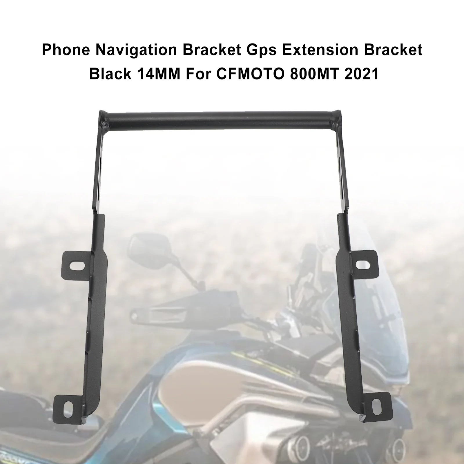 Support d'extension Gps Téléphone Navi Support Noir 14Mm Convient Pour Cfmoto 800Mt 2021 Générique