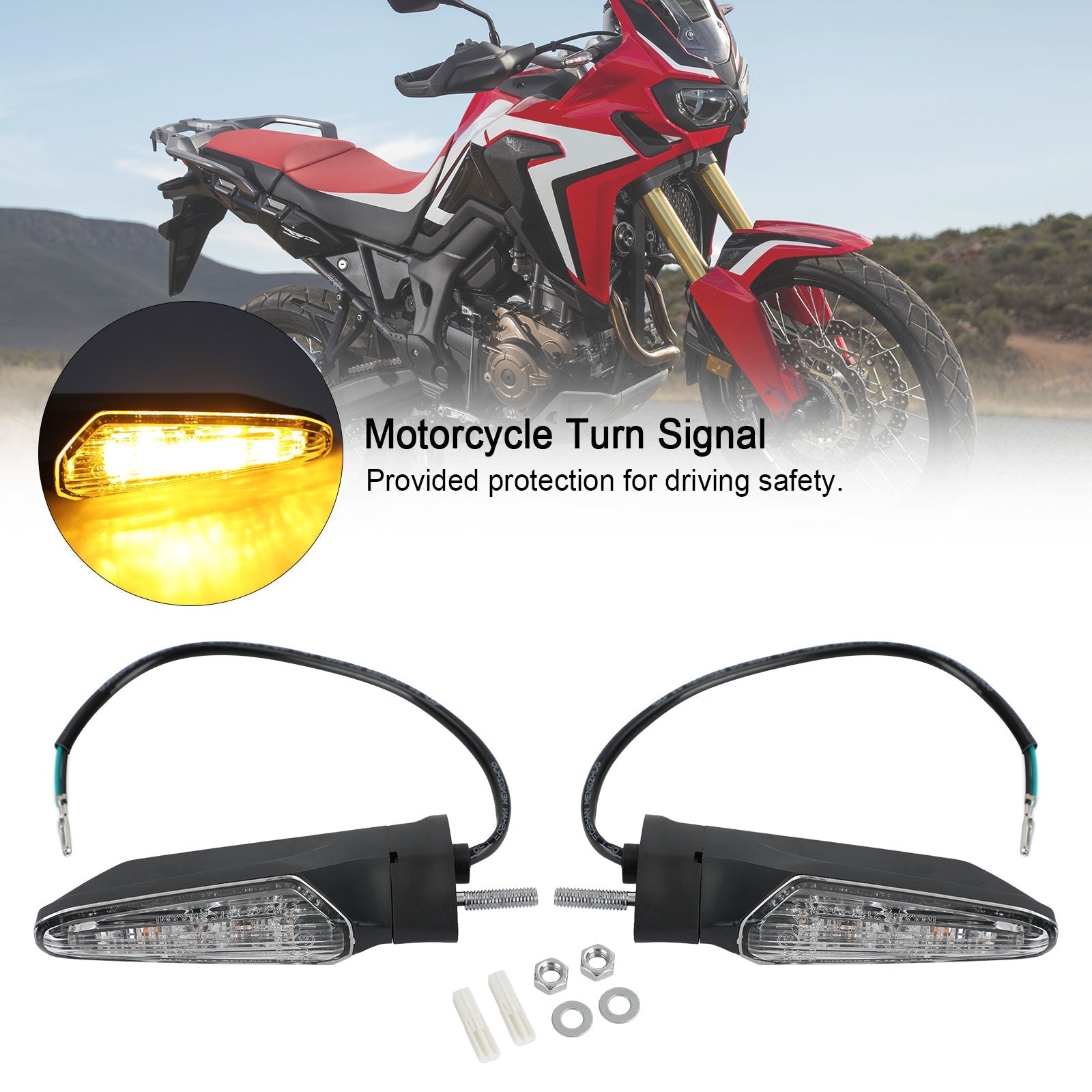 LED-front knipperend licht voor Honda CRF1000L Afrika Twin 2015-2017 Generic