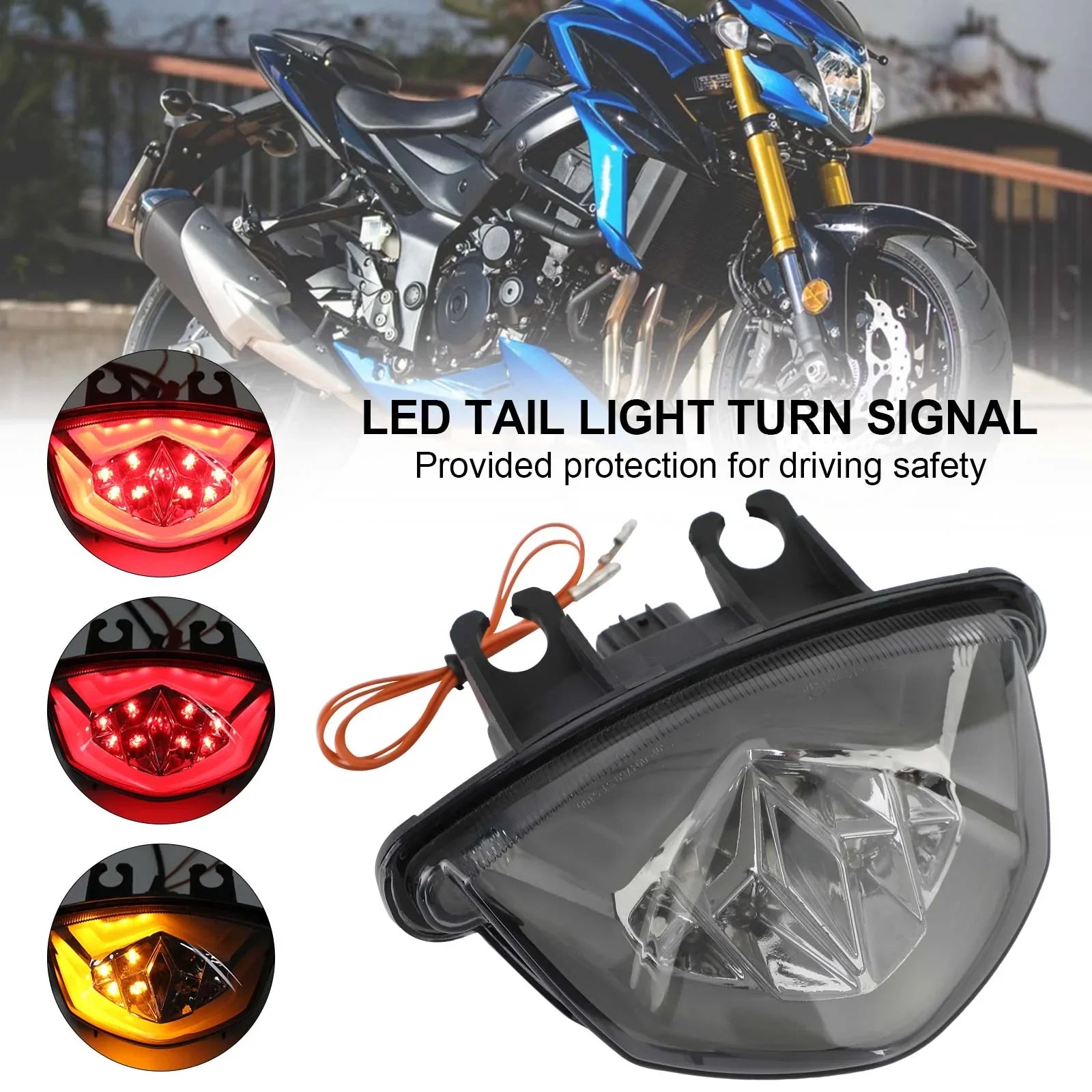 Clignotant de feu arrière LED pour Suzuki GSXS 1000 F GSX-S 750 Z 2017-2021 générique