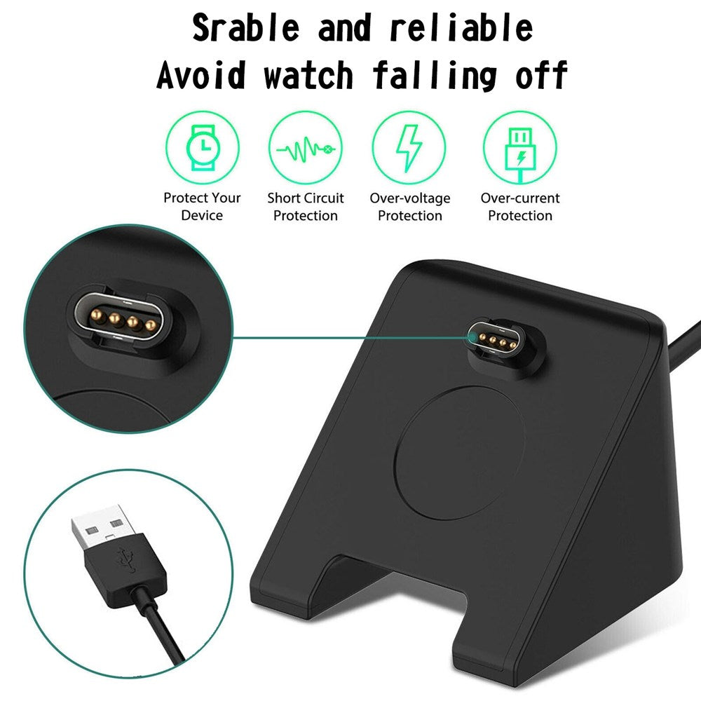 Cargador de cable de base de carga USB apto para reloj Garmin Fenix 5 5S 5X Plus
