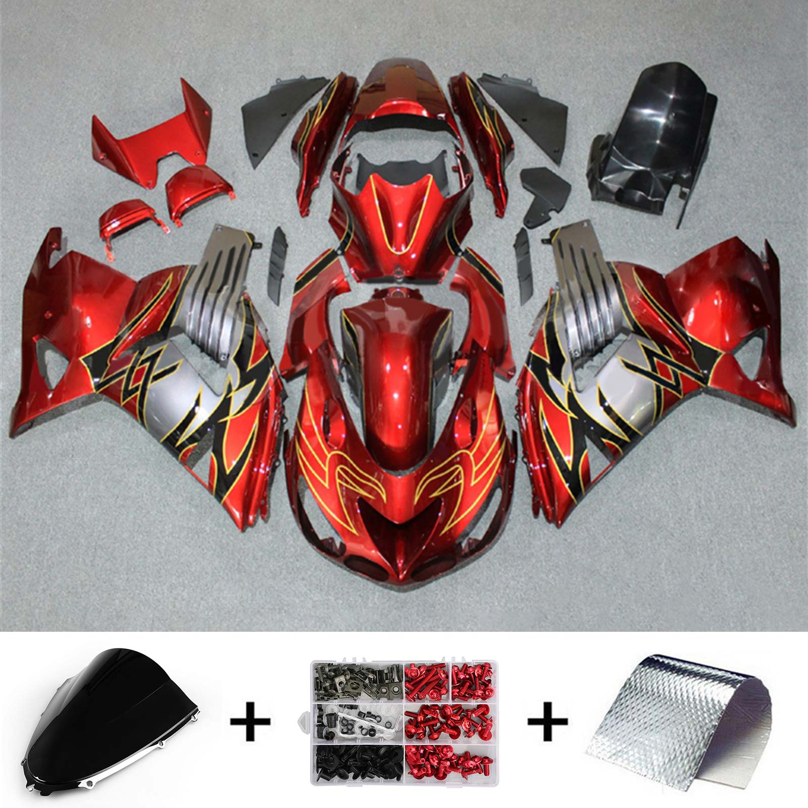 Amotopart Kawasaki ZX14R 2006-2011 ABS kunststof carrosseriekuipset