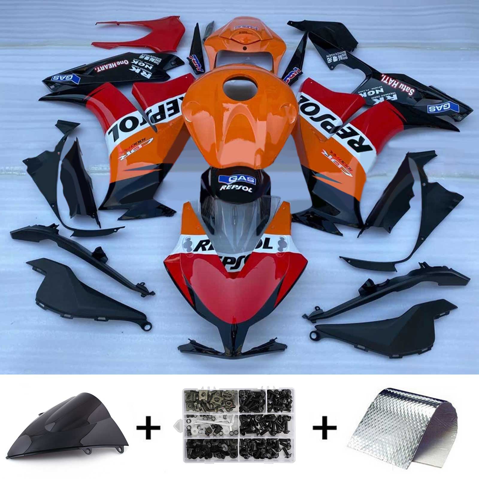 Amotopart Honda CBR1000RR 2012-2016 ABS muovinen korin suojasarja