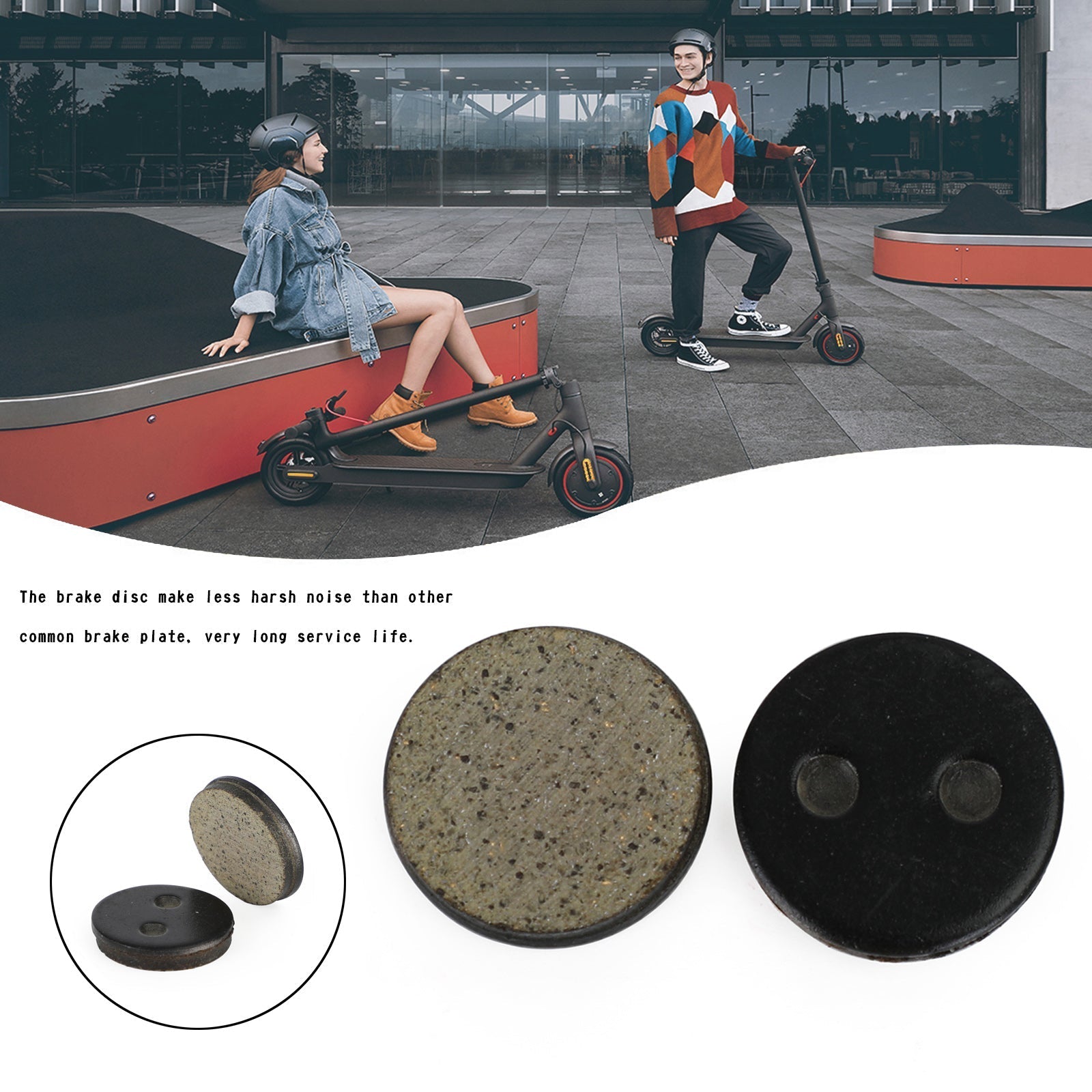 1 par de piezas de repuesto de pastillas de freno de scooter eléctrico para Xiaomi M365