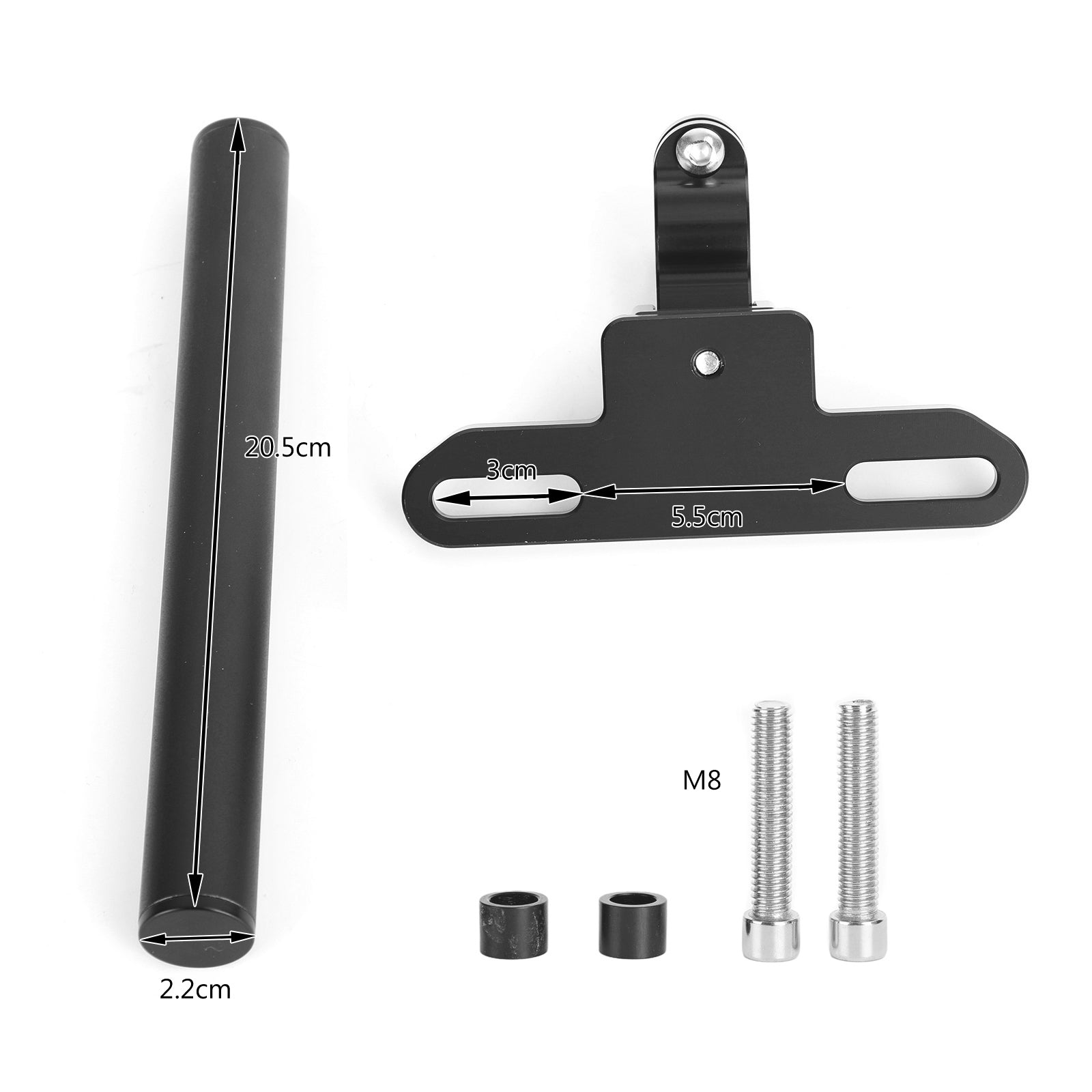 Medium nawigacyjne dla wsparcia wsparcia telefonicznego 22 mm dla motocyklowych motocyklowych srebrnych