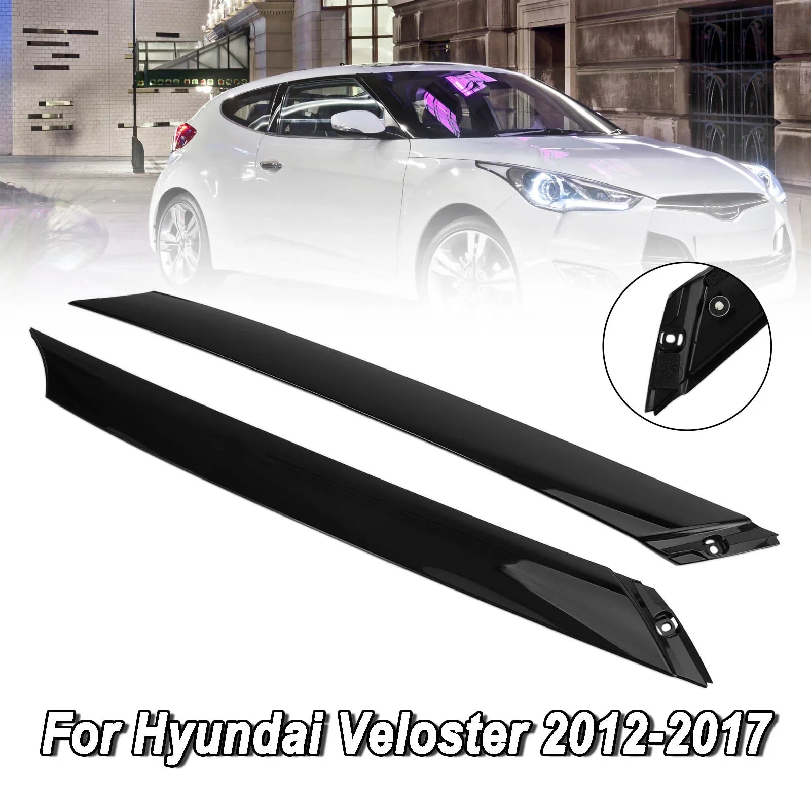 Hyundai Veloster 2012-2017 L+R rivestimento montante del parabrezza modanatura esterna 861702V000 861802V000