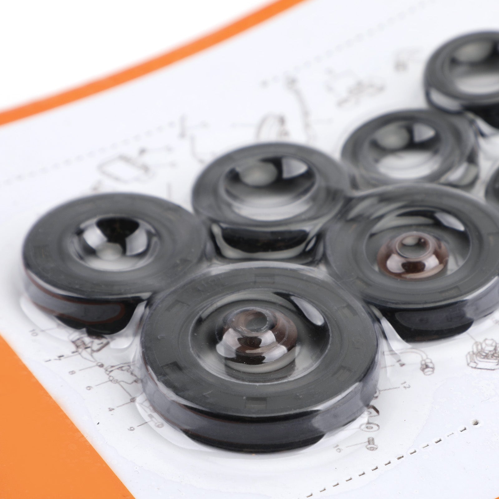 9-delige motoroliekeerringset voor Honda XL200R XL185 XL185S 1979-1993 Generiek