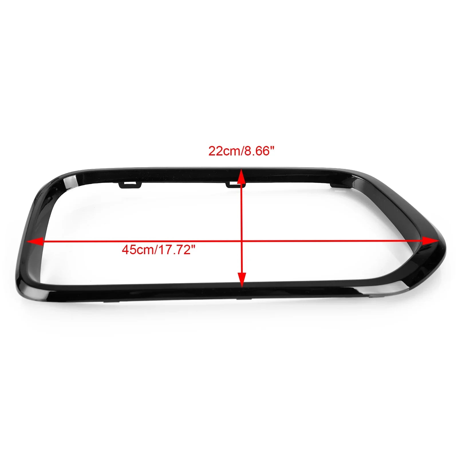 BMW X2 Serie F39 2018-2021 Rivestimento del telaio della griglia del paraurti anteriore nero lucido