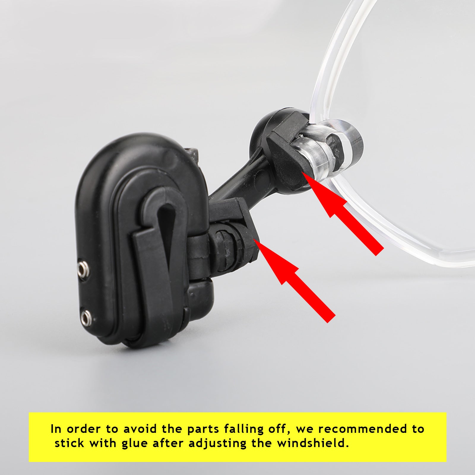 Clip regolabile in moto sul deflettore del vento di espansione del parabrezza