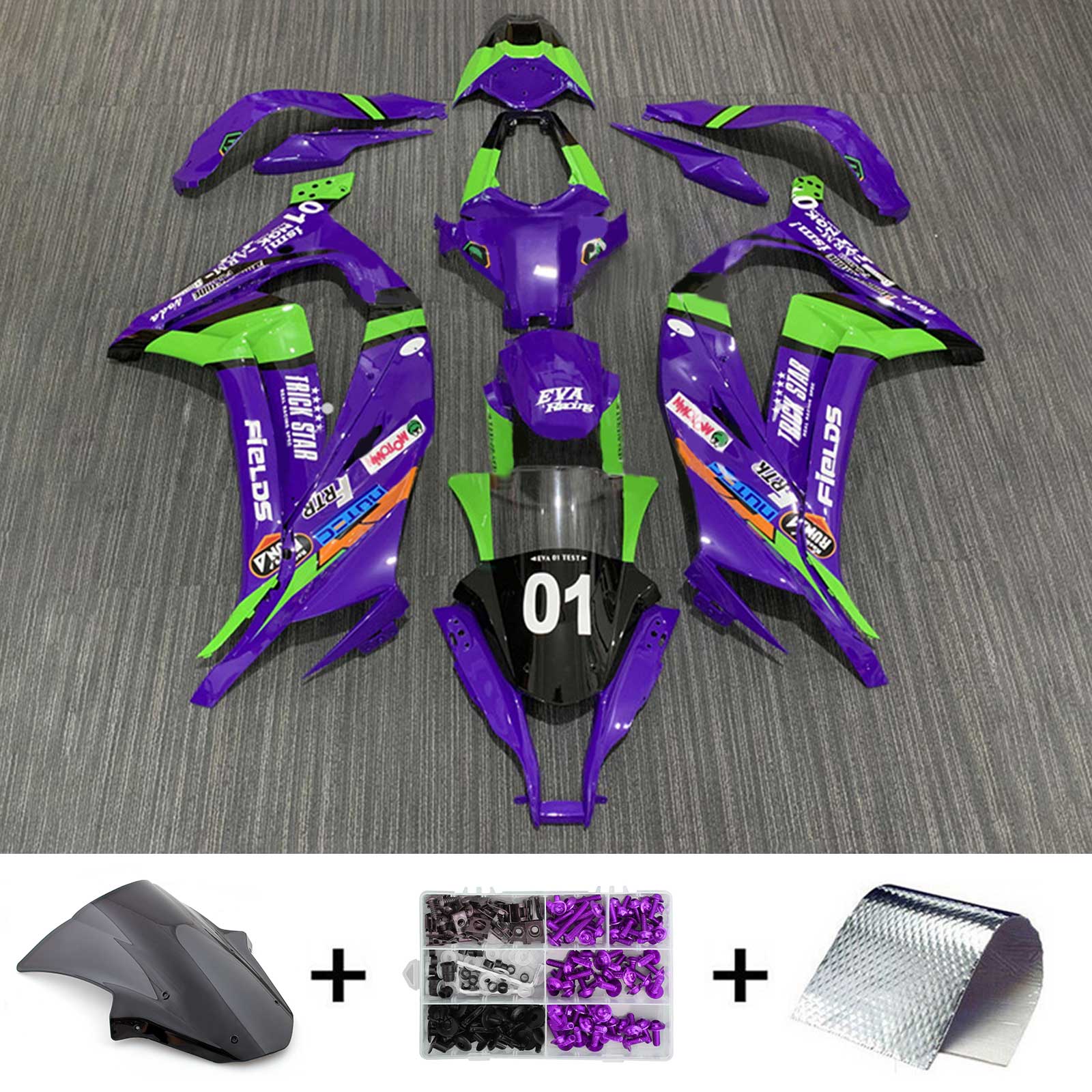 Amotopart Kawasaki ZX10R 2011-2015 ABS kunststof carrosseriekuipset