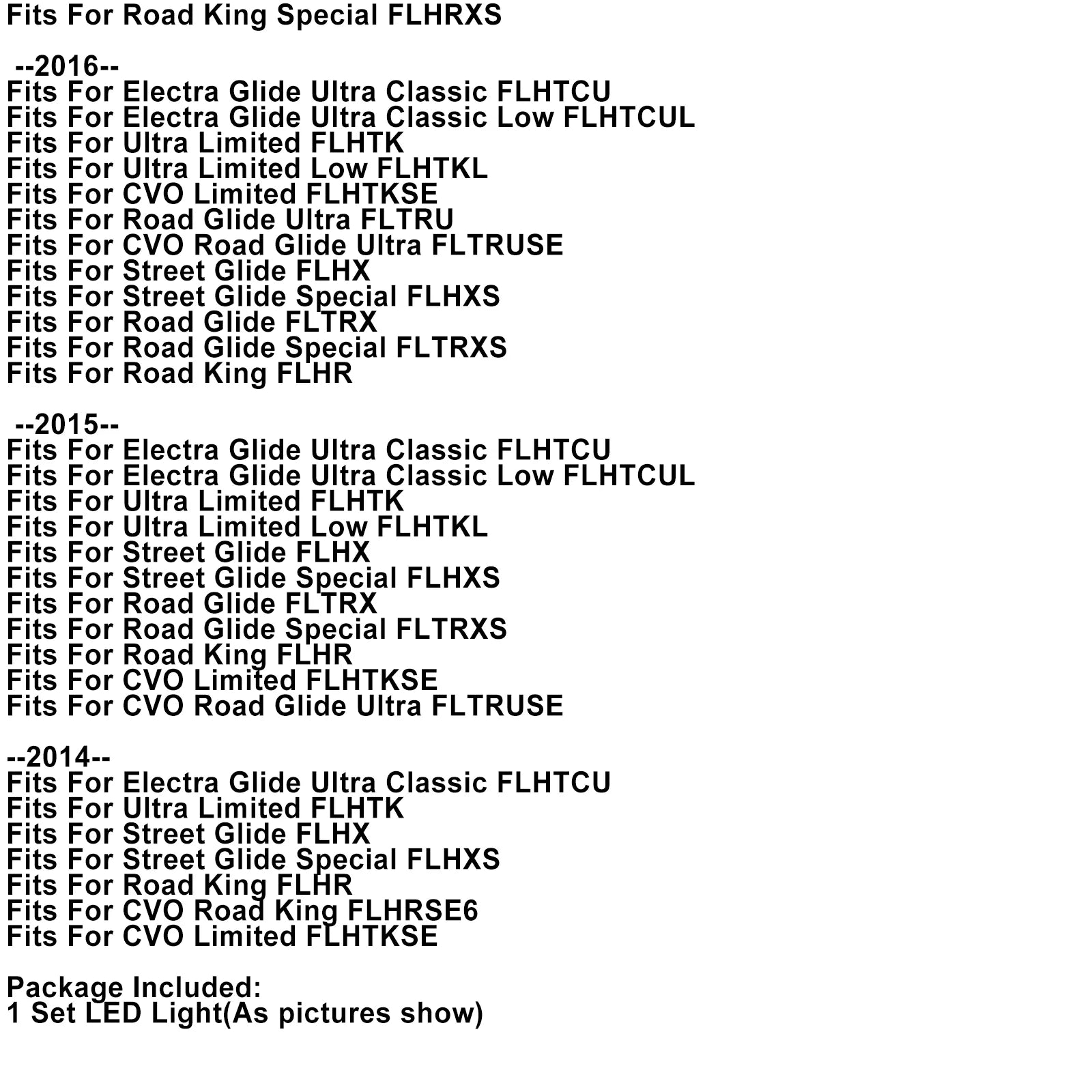 LED Torba Saddle Saddle Sacoches Run Hamure Turn Lampy do Touring 2014-2021 Generic