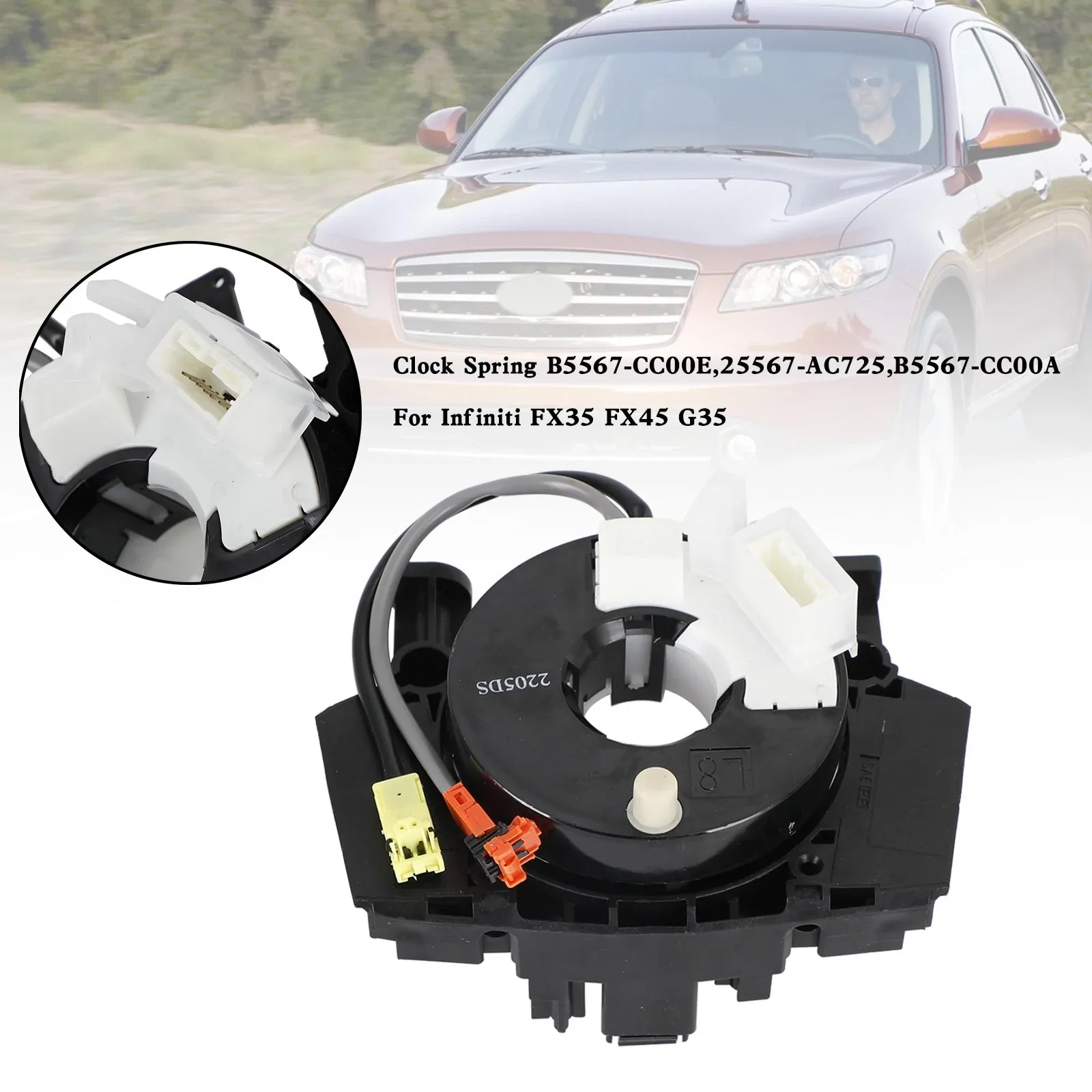 2004-2006 Infiniti G35 VQ35DE CLOCK SPRING B5567-CC00E 25567-AC725 B5567-CC00A