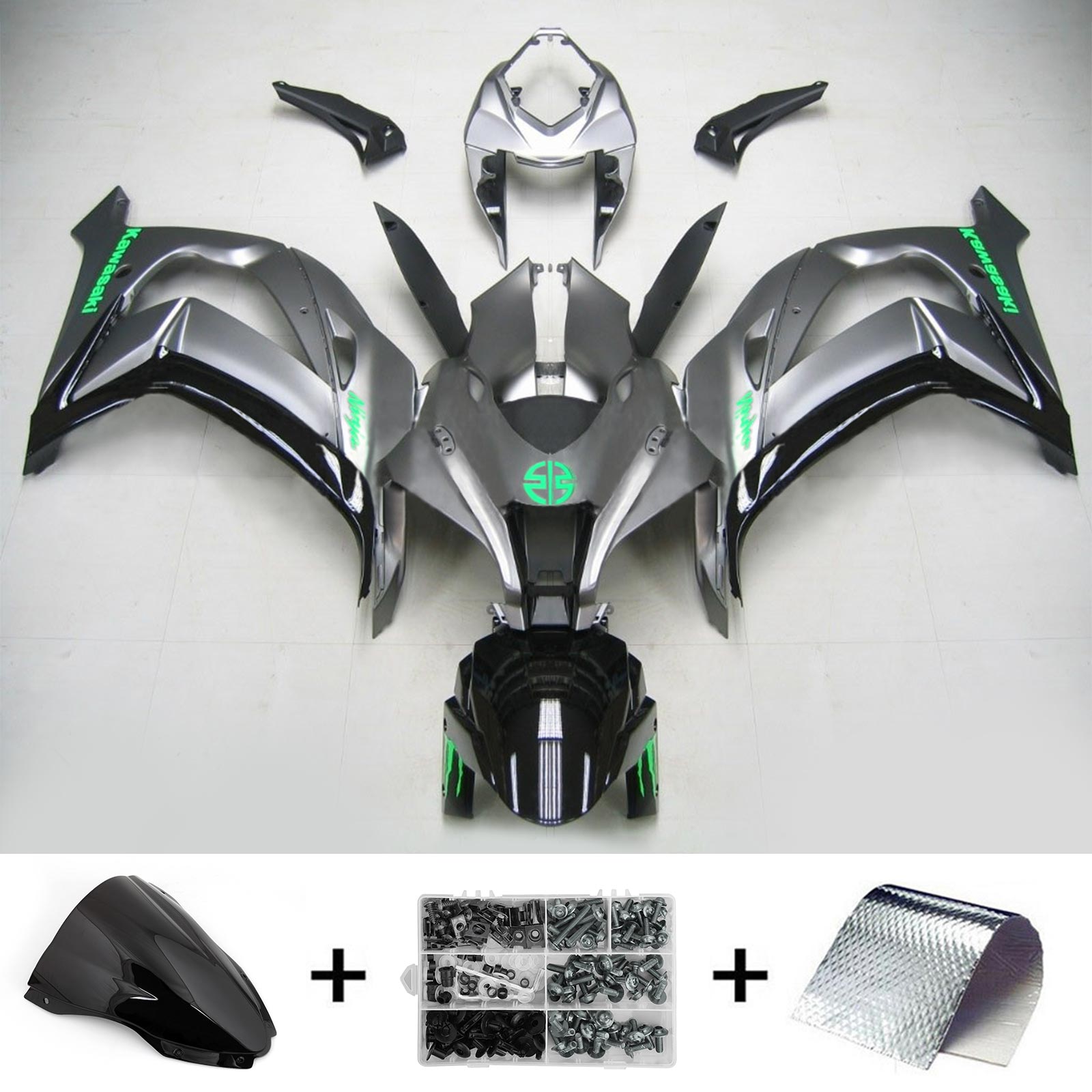 Amotopart Kawasaki ZX-10R ZX10R 2021-2023 Kuipset ABS Carrosserie