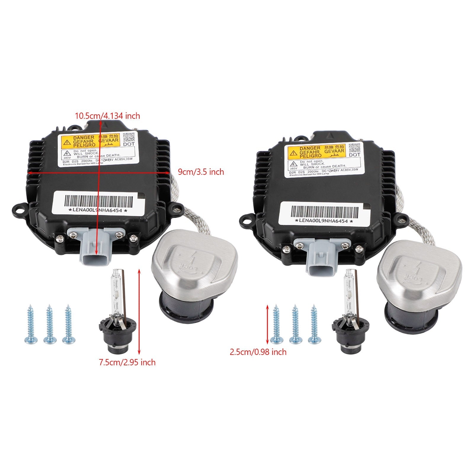 2011-2014 Infiniti QX56, QX80 2x zavorra allo xeno e kit lampadine D2S unità di controllo
