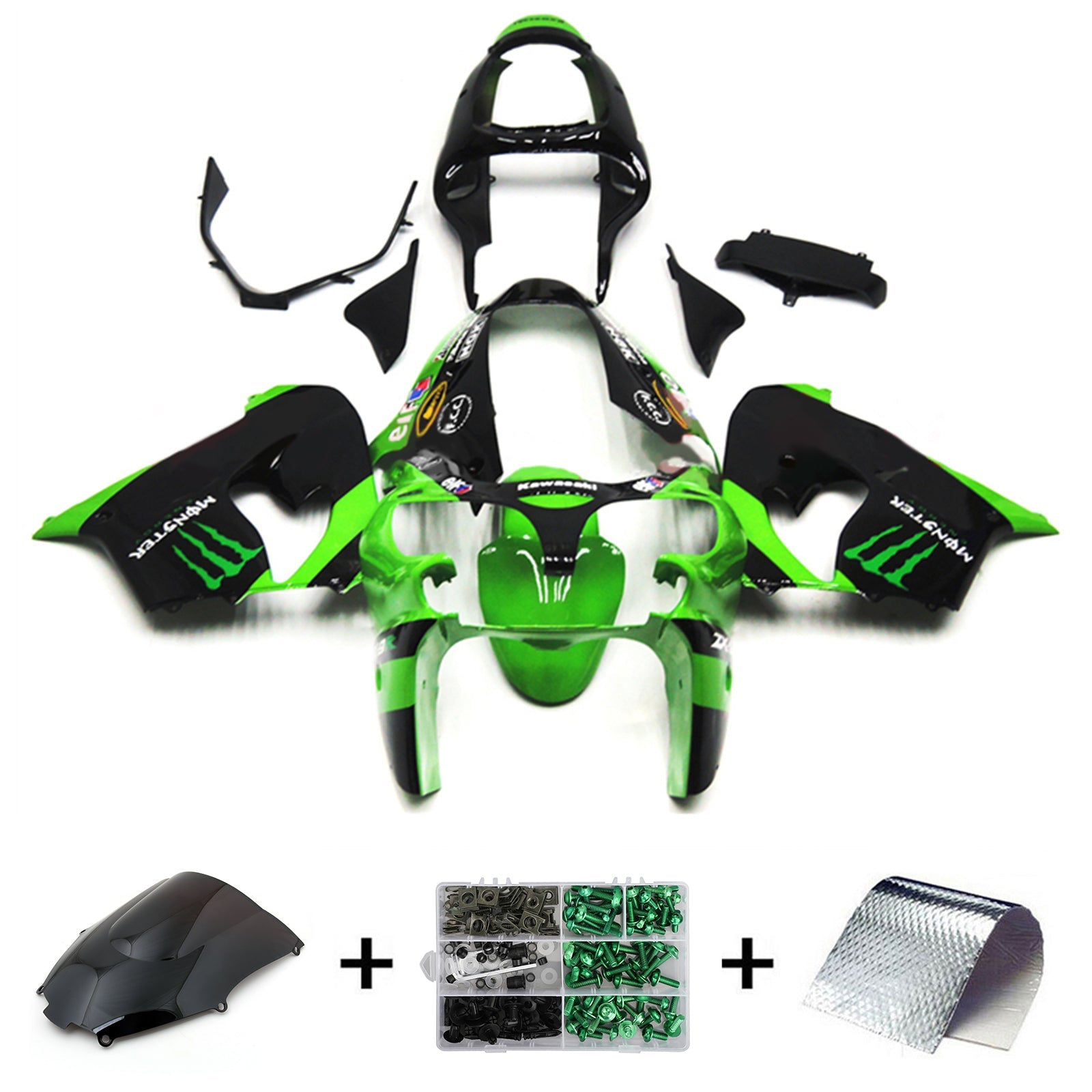 Amotopart Kawasaki ZX9R 2002-2003 Kit Carroserie Plastic ABS