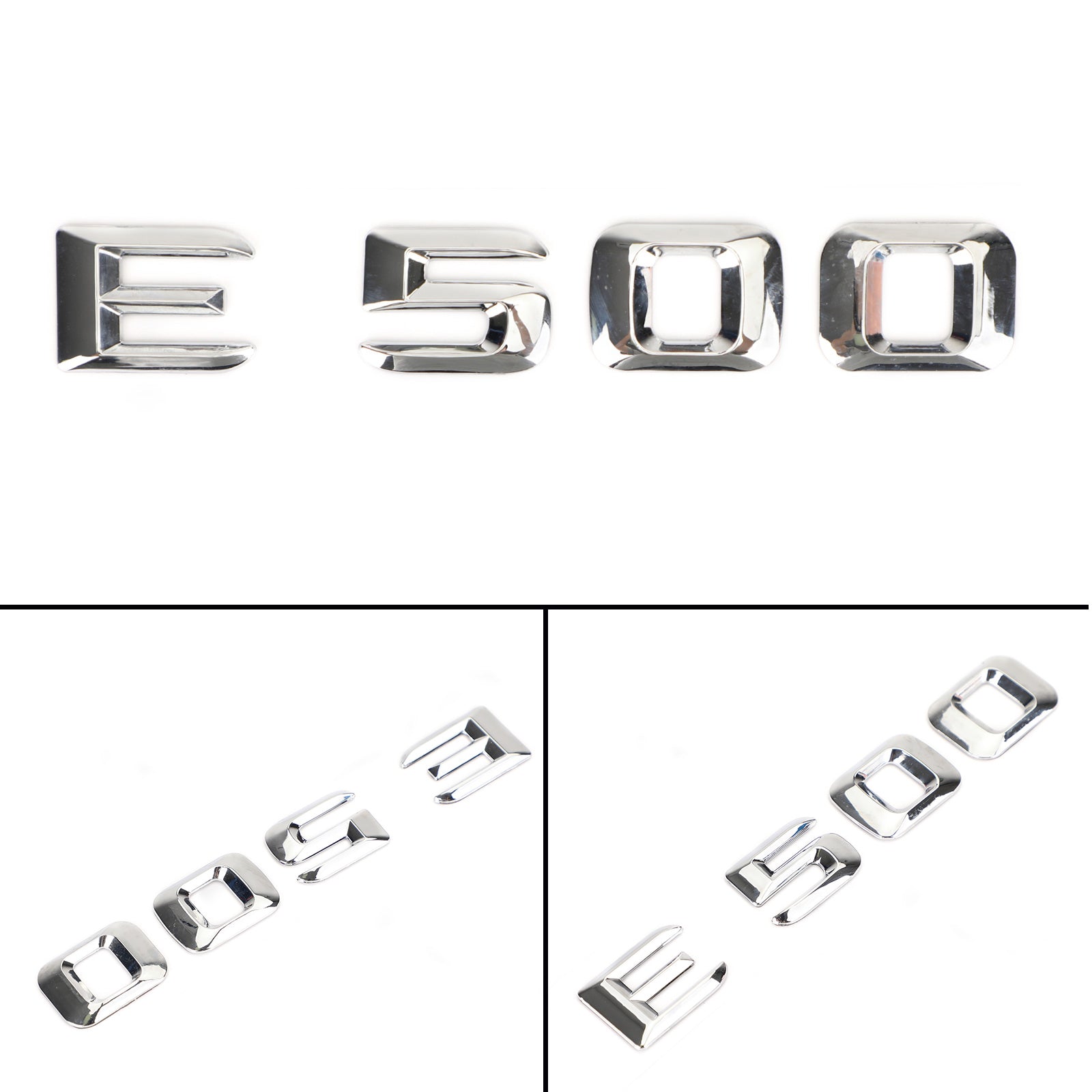 Mercedes E500 Coffre Arrière Emblème Insigne Plaque Signalétique Décalque Lettres Chiffres