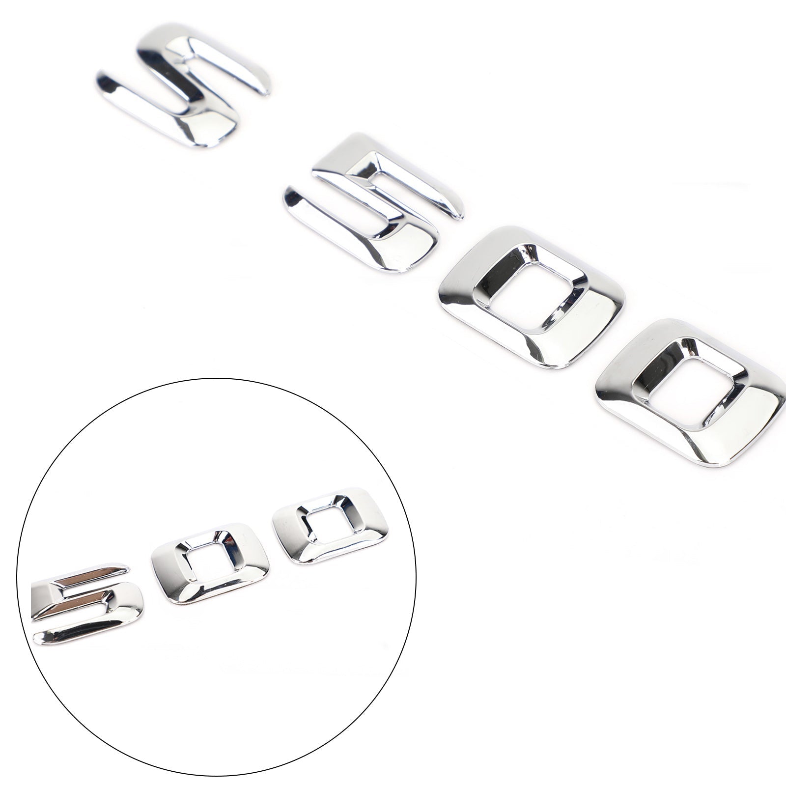 Emblema del bagagliaio posteriore targa decalcomania lettere numeri per Mercedes S500 cromato generico