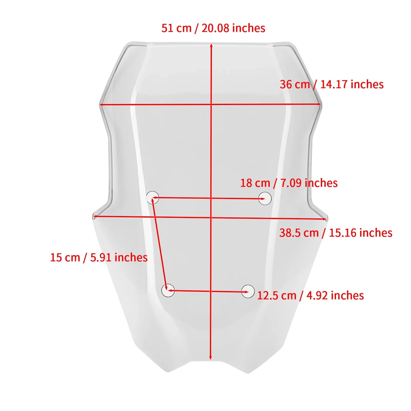 Parabrezza motociclistico in plastica ABS per BMW C400X 2018-2021 Generico