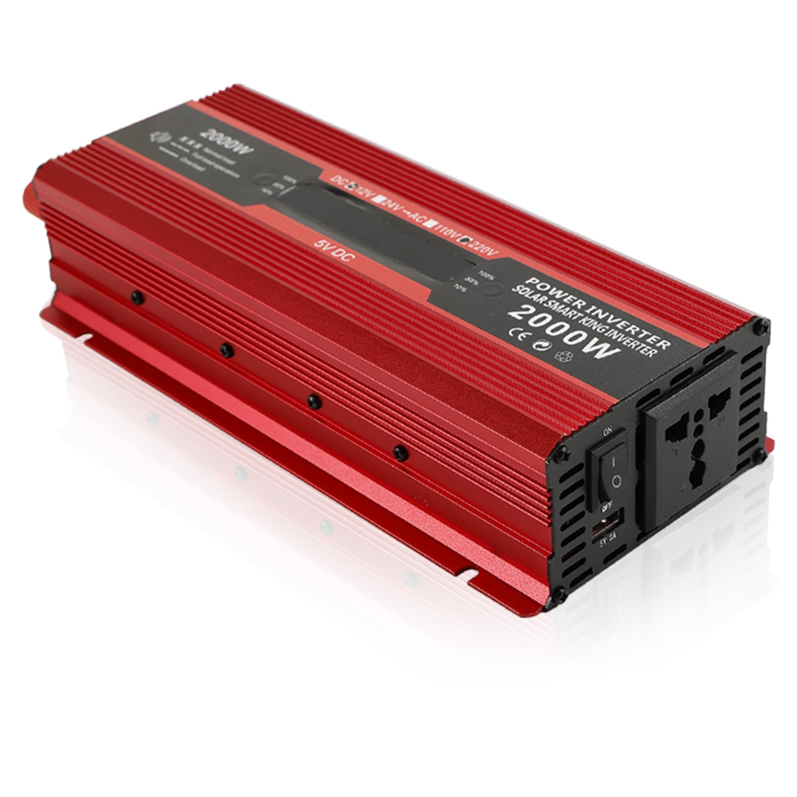 Convertitore di alimentazione per auto Convertitore DC 12V a AC 220V Trasformatore LCD Display LED 2000W