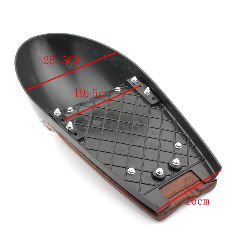 Universal Cafe Racer Seat Retro Vintage Cushion Scrambler Red Banc Generic