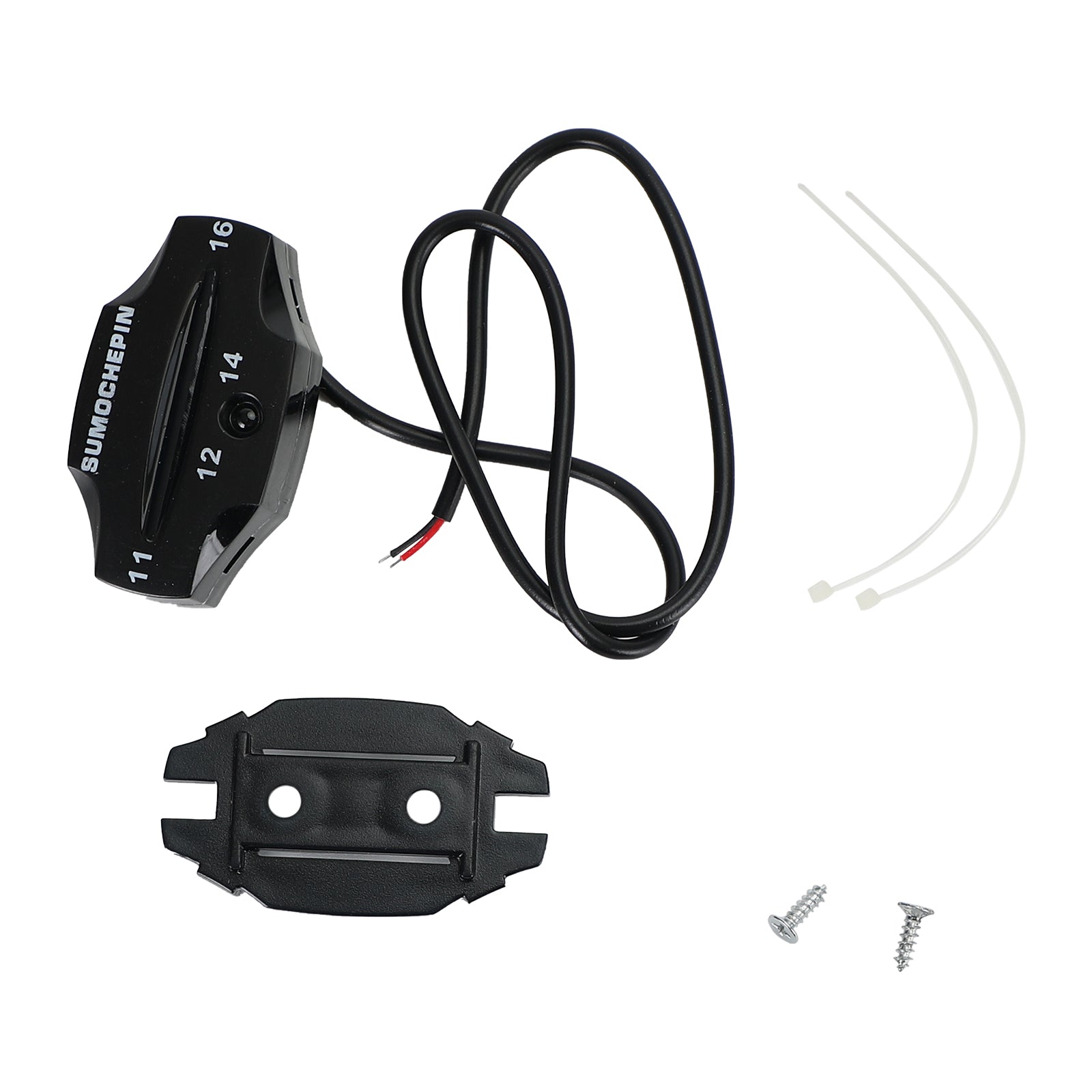 Voltímetro con pantalla Led para motocicleta, 12V, medidor de voltaje, probador de voltios, genérico, 1 ud.