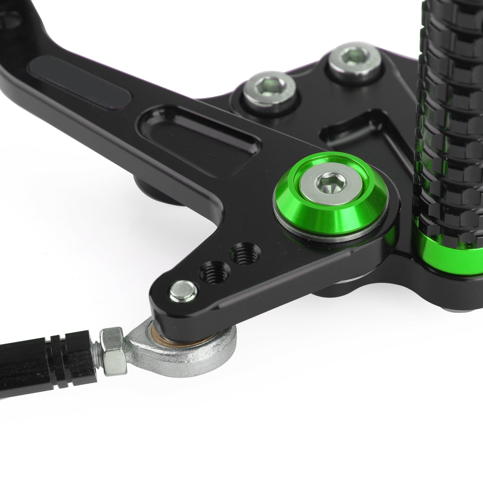 Commandes reculées CNC Alu Repose-pieds Vert Fit pour Kawasaki Ninja EX 250 / 400 2018-2020 Generic