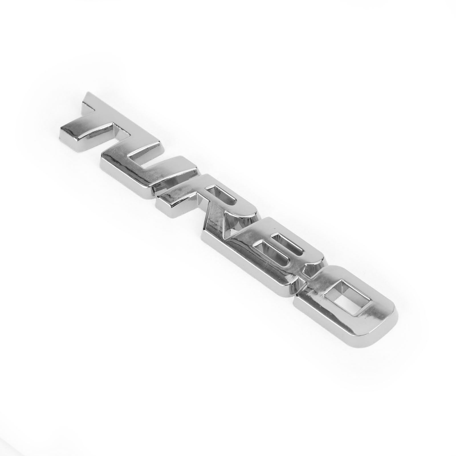 3D Metal Turbo Logo Emblema Emblema Insignia Pegatina Tronco de troncal Calcomanía de plata genérica