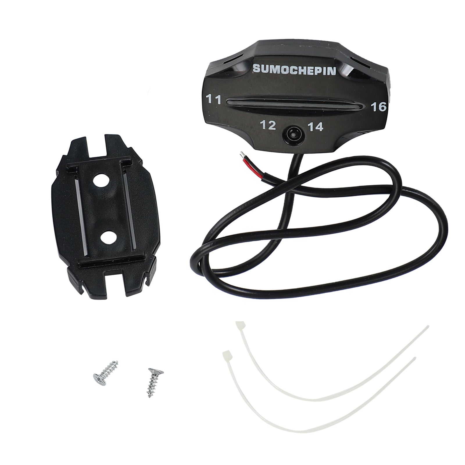 Voltímetro con pantalla Led para motocicleta, 12V, medidor de voltaje, probador de voltios, genérico, 1 ud.