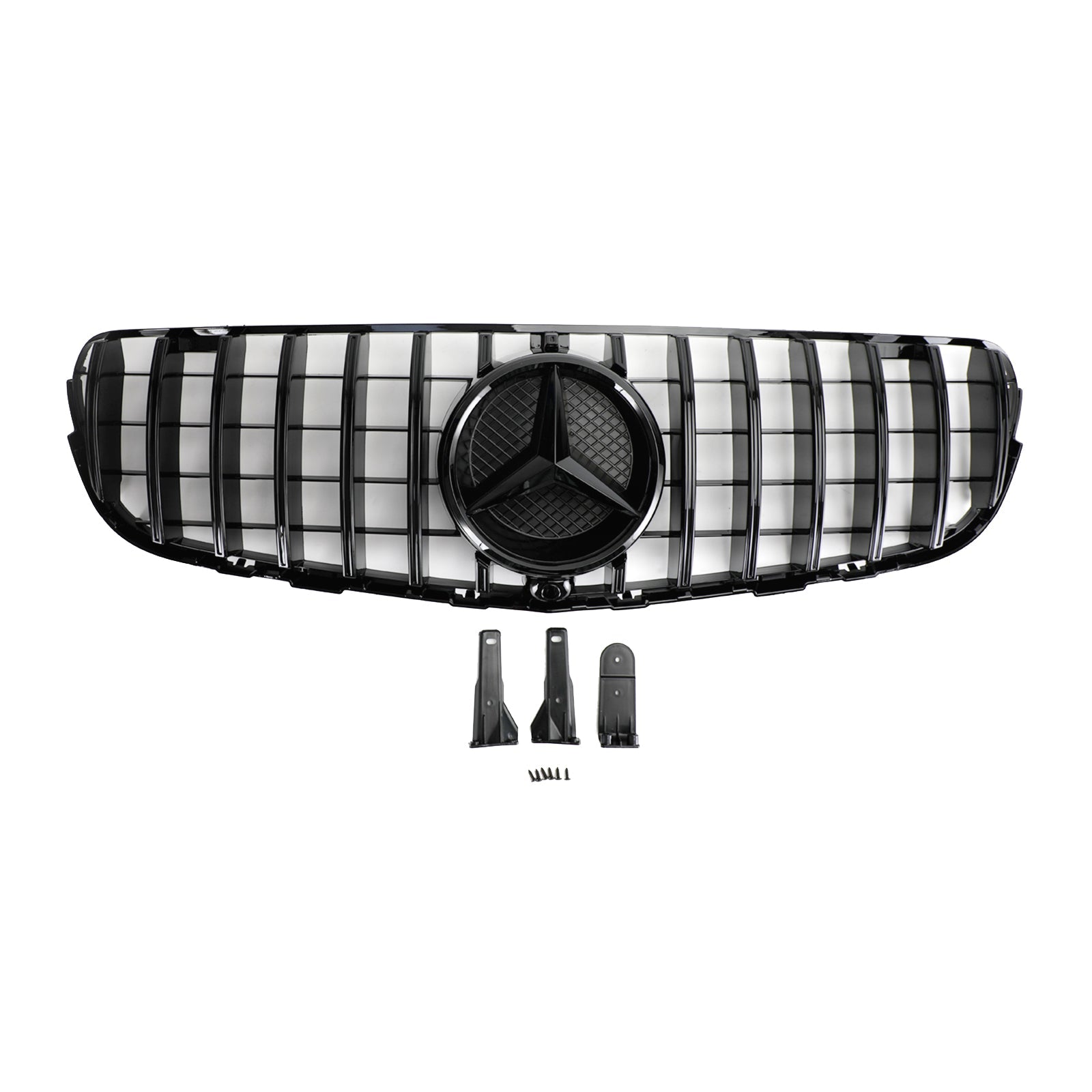 Mercedes Benz GLC Classe W253/X253 2015-2019 Grille de pare-chocs avant noir brillant avec caméra de recul