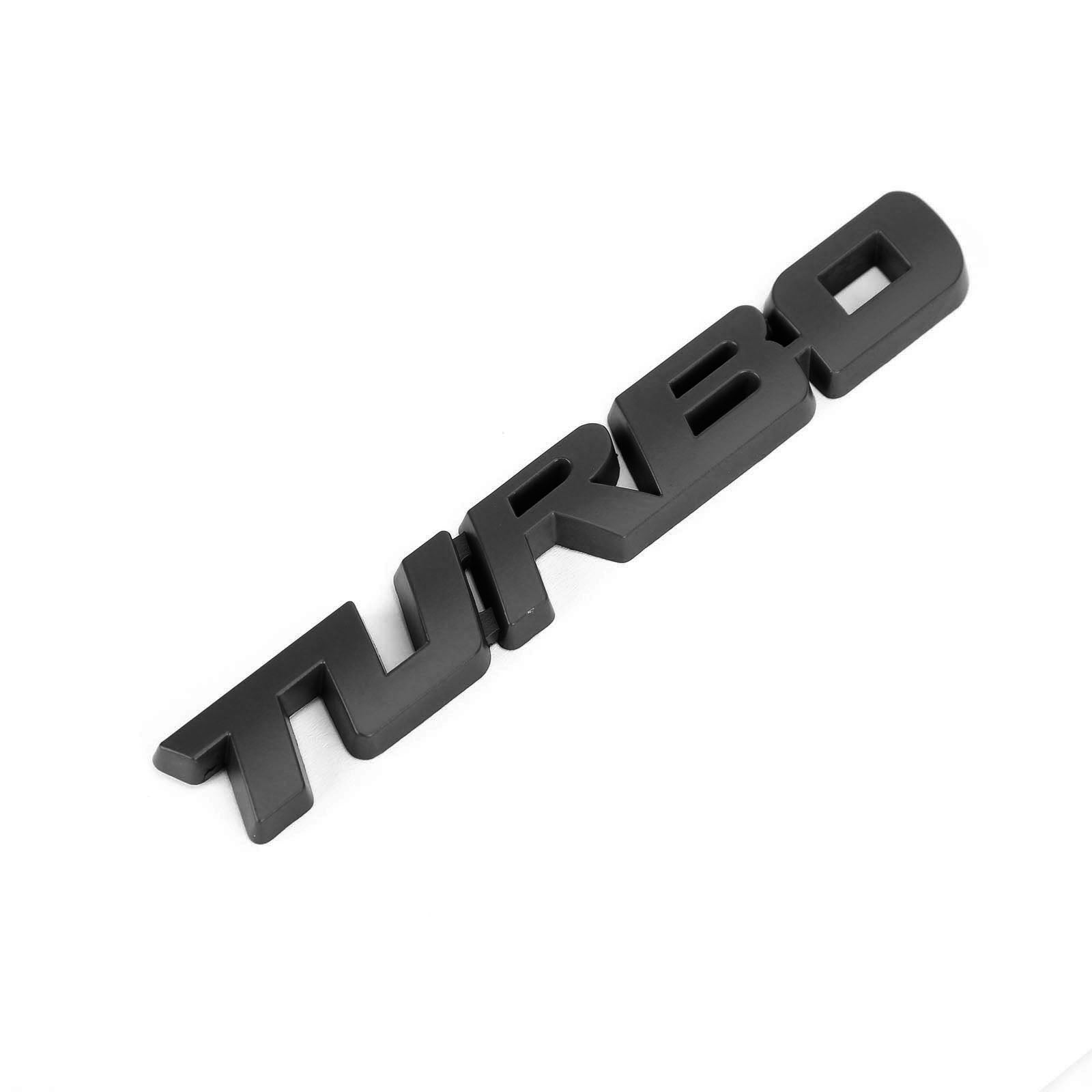 3D Metal Turbo Logo Emblema Emblema Insignia Pegatina Tronco de troncal Calcomanía de plata genérica