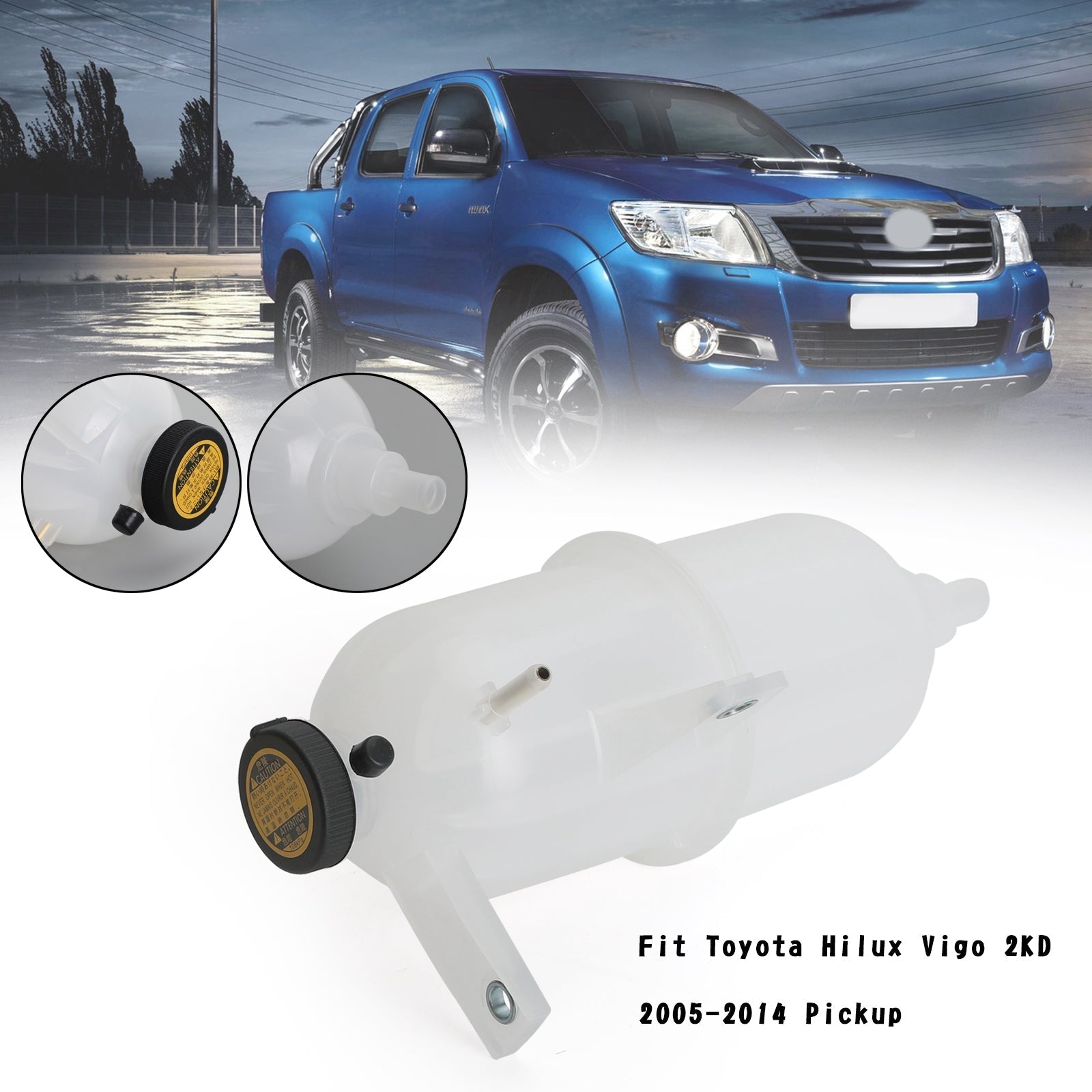 Serbatoio del liquido di raffreddamento della bottiglia di troppopieno del radiatore per Toyota Hilux Vigo 2KD 2005-14 Pickup generico