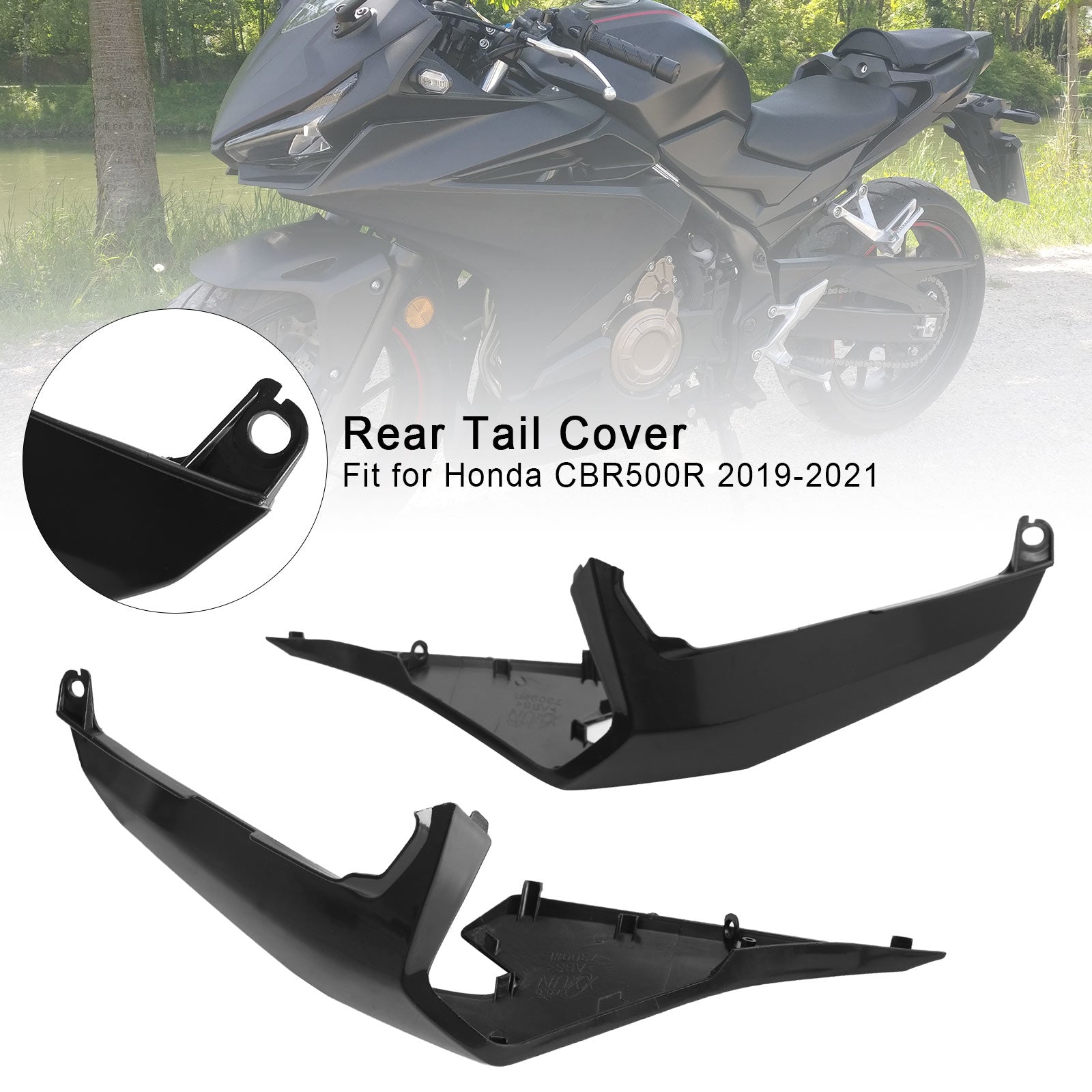 Amotopart Honda CBR500R 2019-2021 Kit di modanatura della carenatura mediante carrozzeria generica non dipinta iniezione