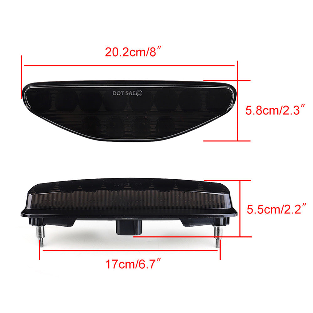 Światło tylne LED Światło tylne hamulca dla HONDA TRX450R i TRX450ER 2006-2014 Czarny