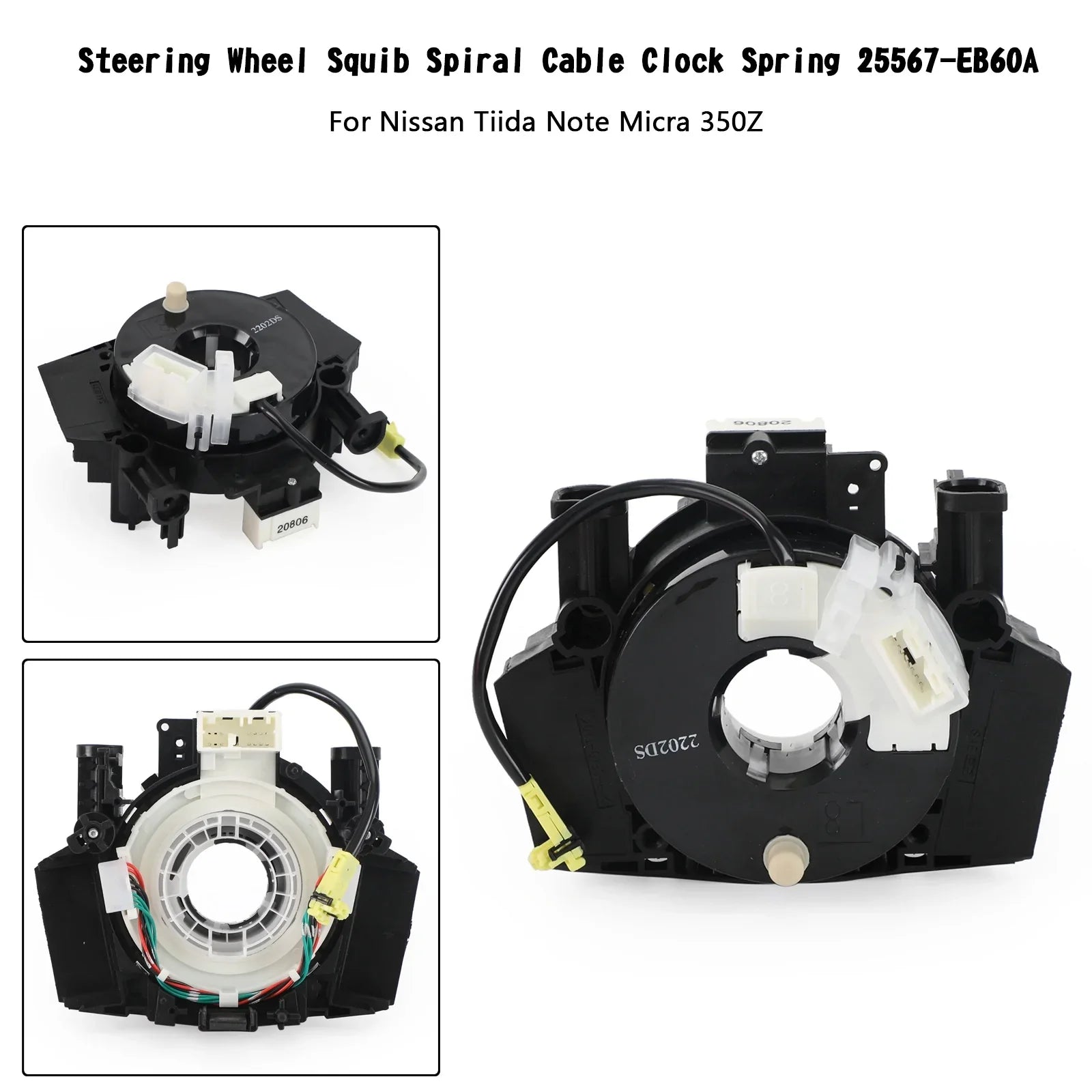 25567-EB60A B5567-9U00A Nissan Tiida Note Micra 350Z Squib Espiral Cable Reloj Resorte