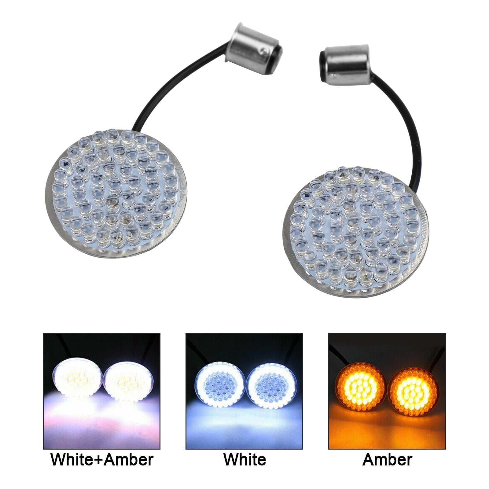 2 kpl 1157 LED-vilkkuvalot Dyna Softail Street Glide Road King Generic -malliin